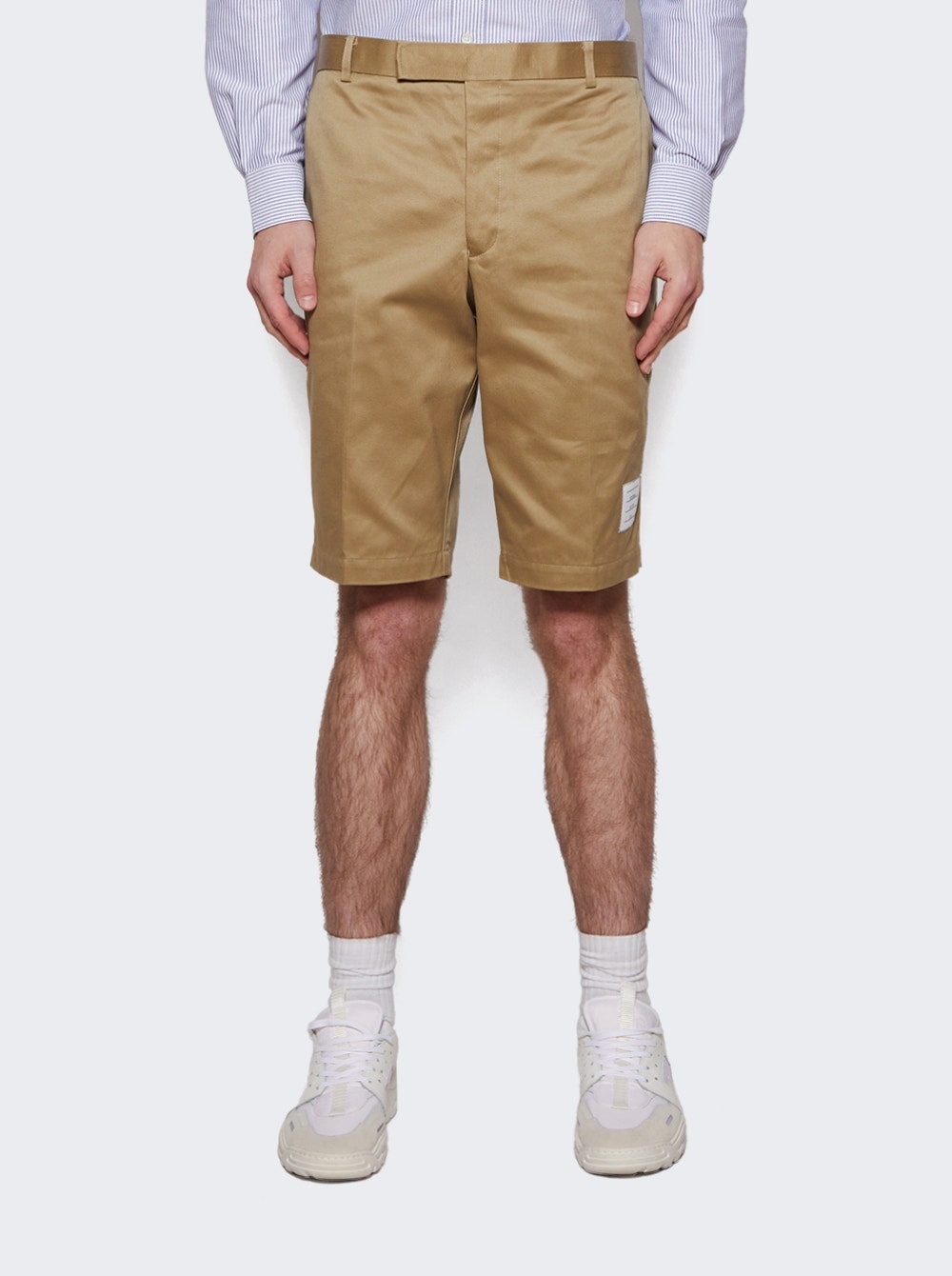 Cotton Twill Unconstructed Chino Shorts Camel - 3