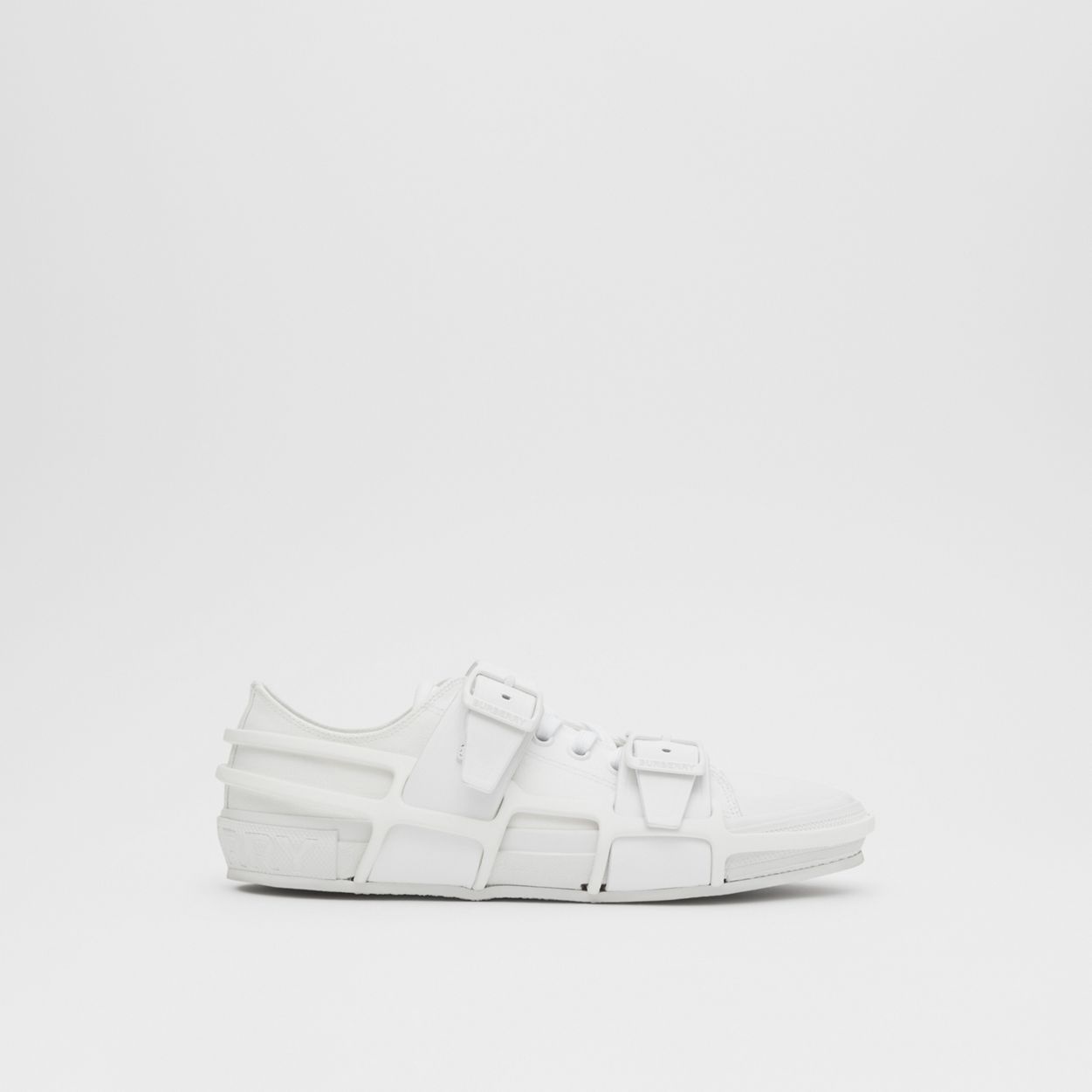 Cotton and Leather Webb Sneakers - 1