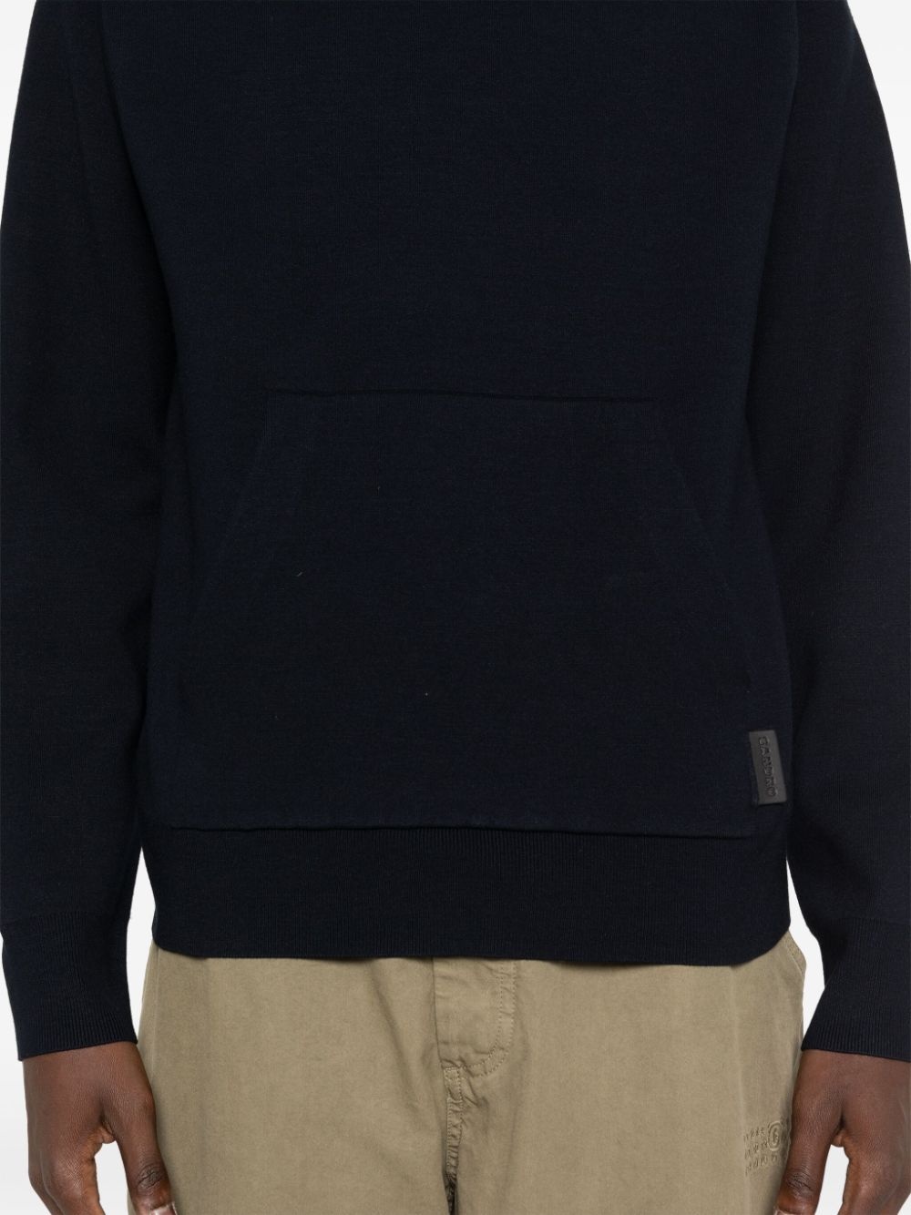 logo-tag hooded jumper - 5