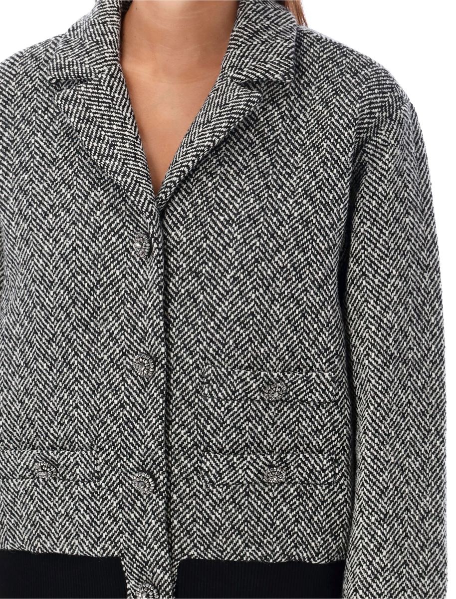 self-portrait Self-Portrait Bomber Herringbone | baltini