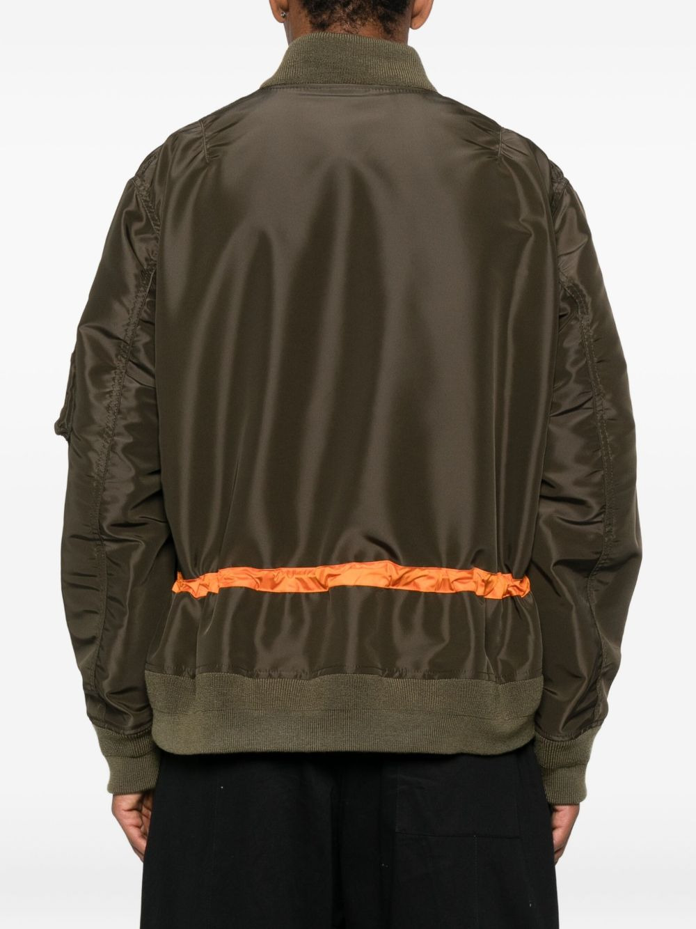 drawstring-waist bomber jacket - 4