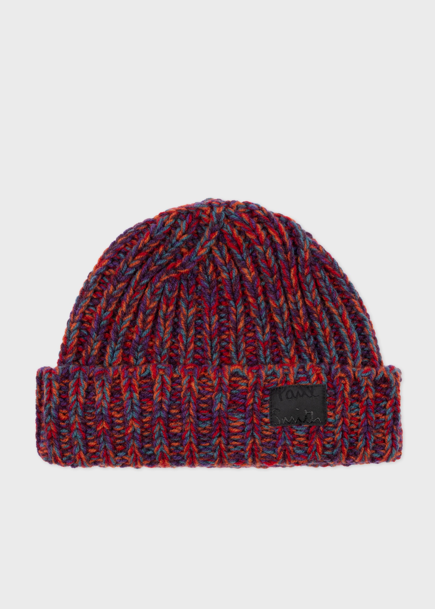 Red Chunky Knitted Twist Beanie - 1