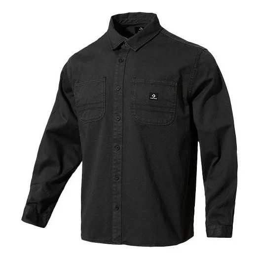 Converse Twill Long Sleeve Button Down 'Black' 10022012-A02 - 1
