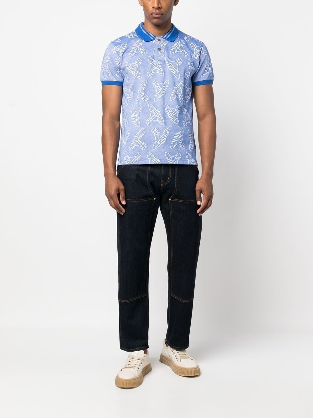 Orb logo-print polo shirt - 2