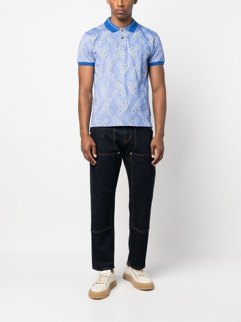 Vivienne Westwood Orb logo-print polo shirt outlook