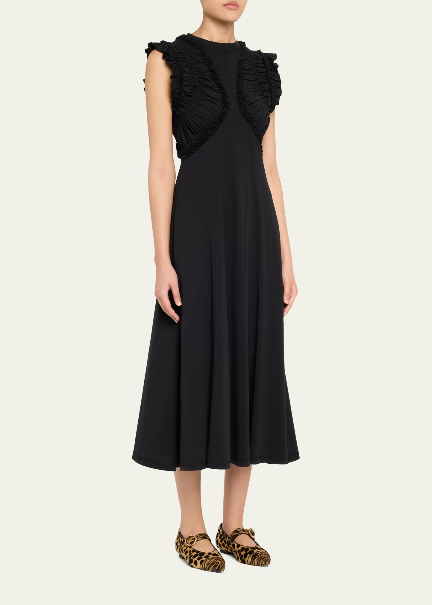 Shiva Sleeveless Ruffled Midi Dress - 4