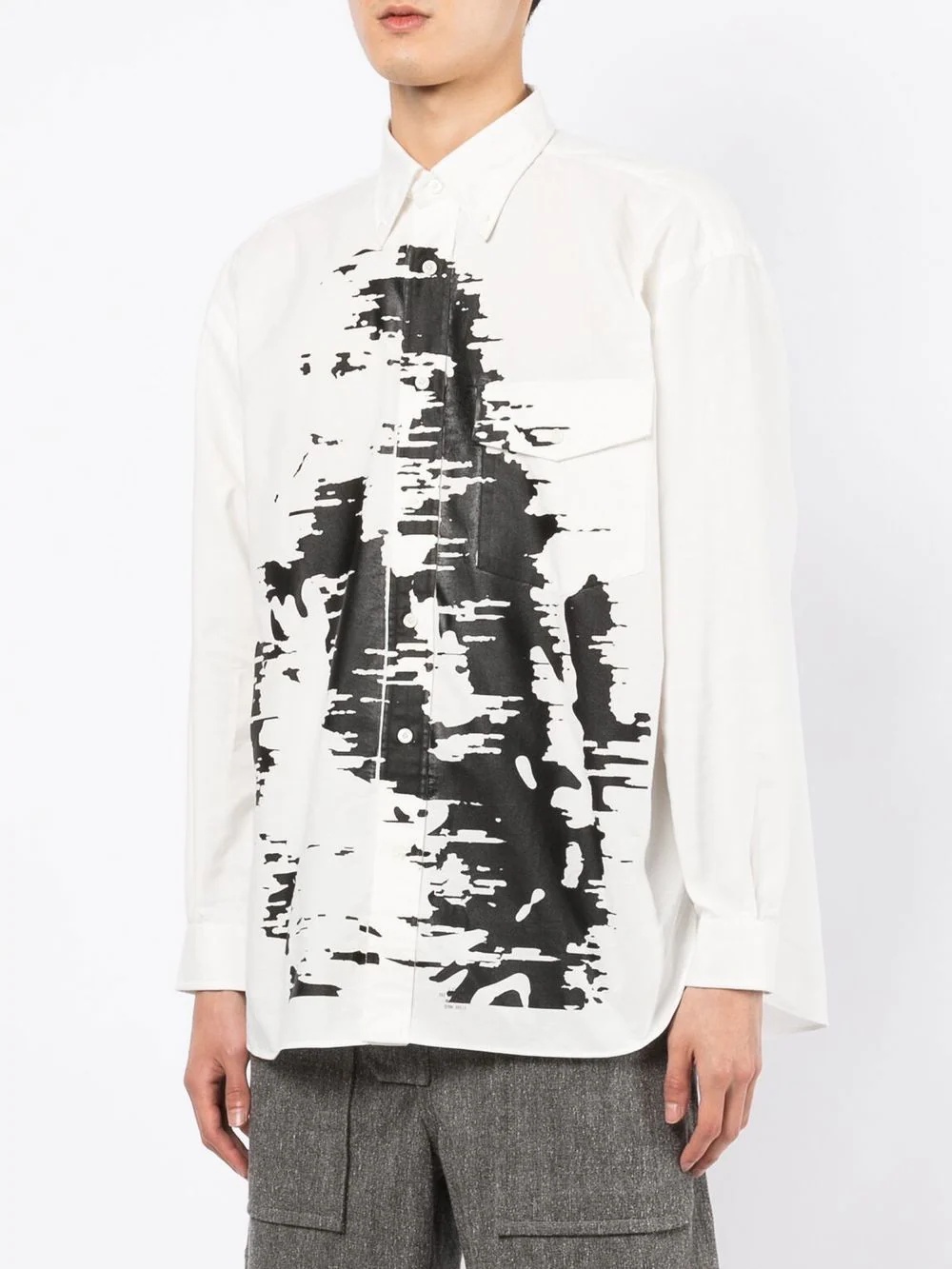 oversized blot-print shirt - 3