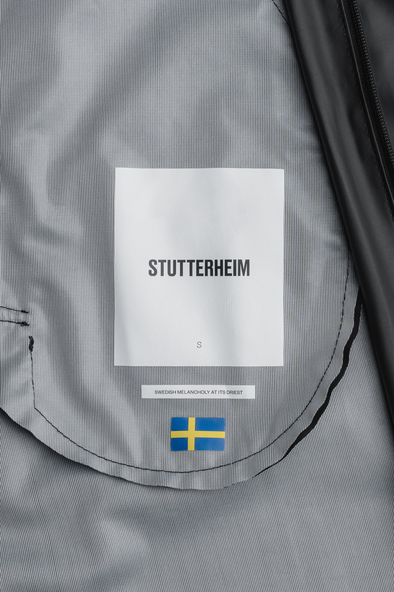 Stockholm Long Lightweight Zip Raincoat Black 8