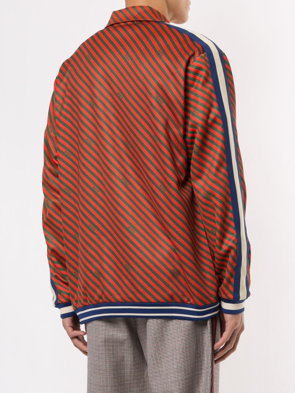 diagonal stripe jacket - 4