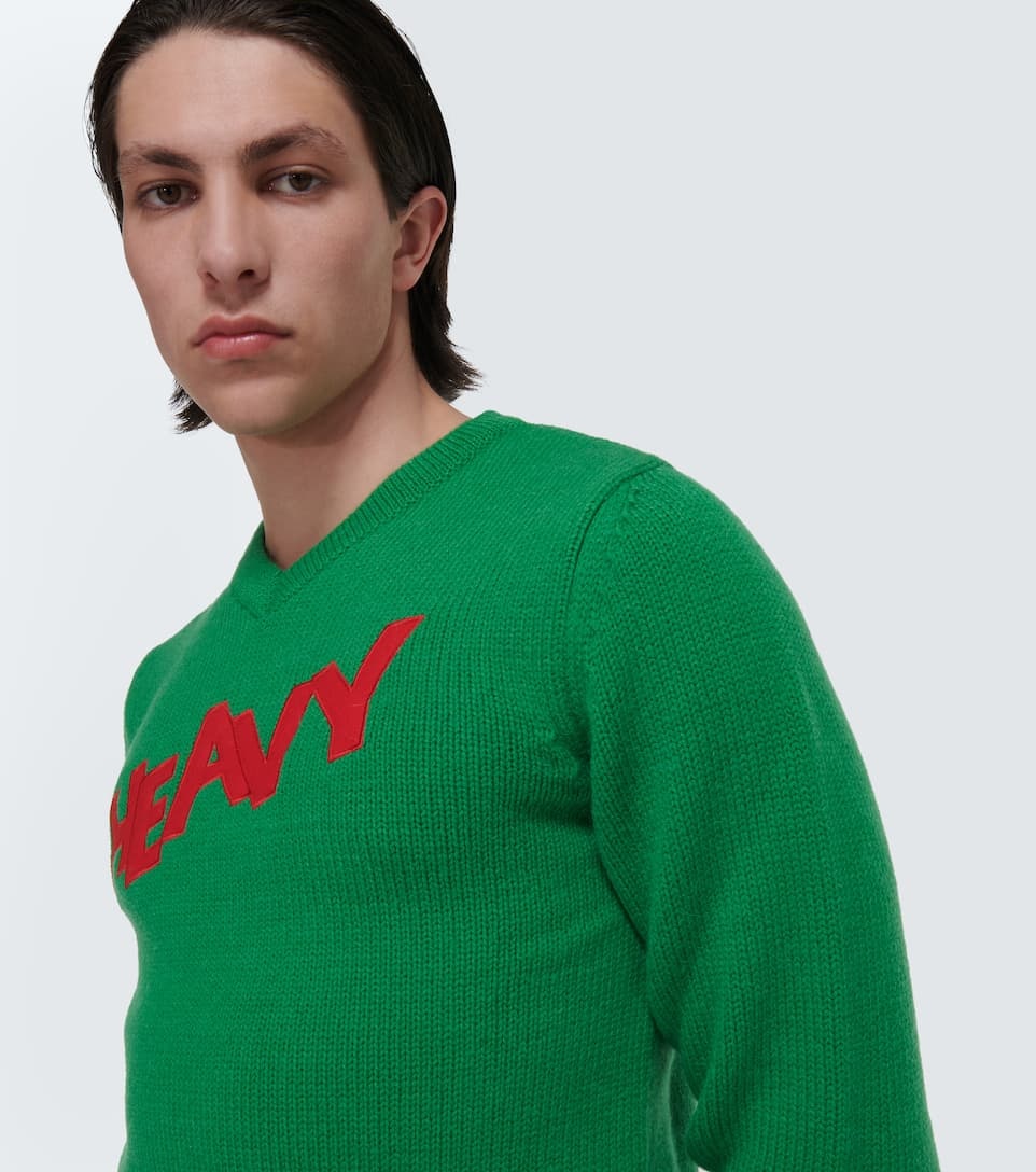 Embroidered wool-blend sweater - 5