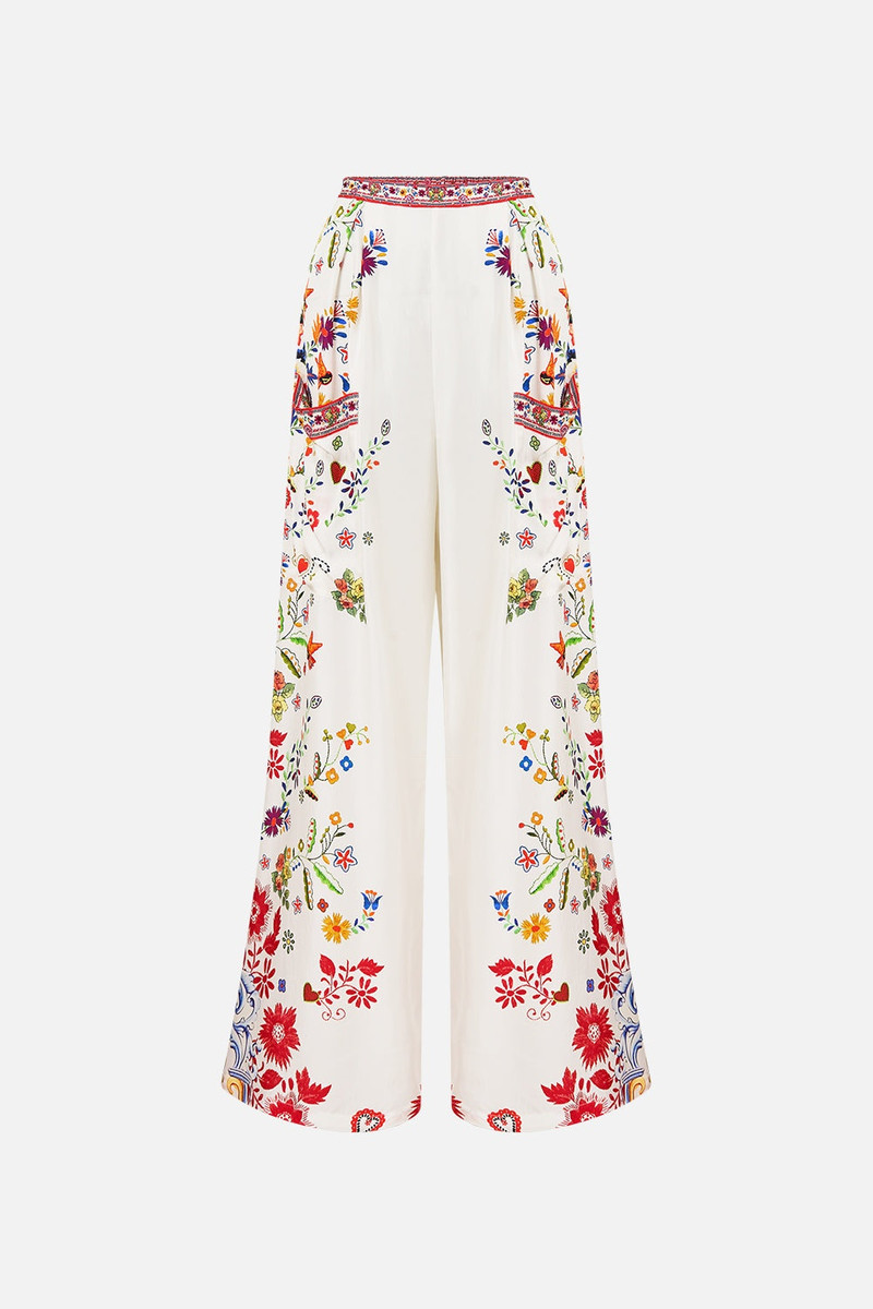 WIDE LEG TROUSER WITH FRONT POCKETS - 1