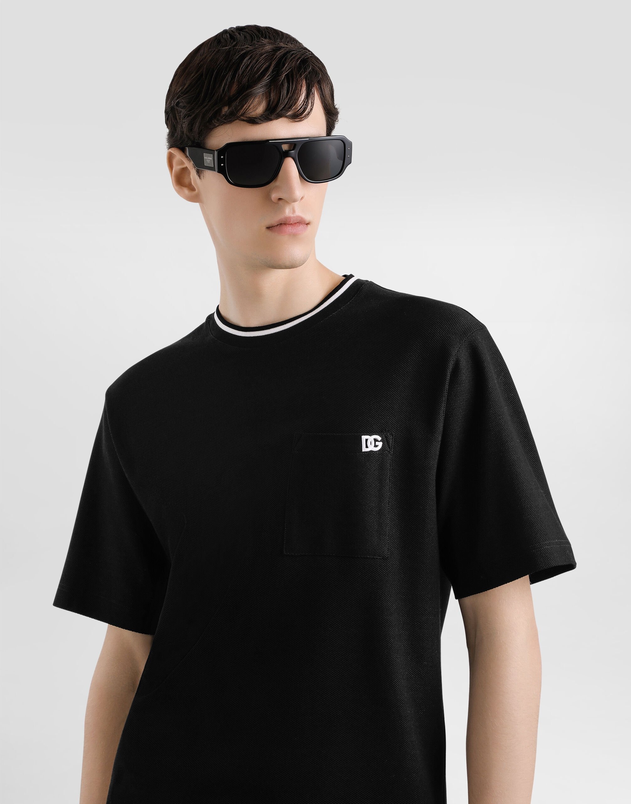 Cotton piqué t-shirt - 4