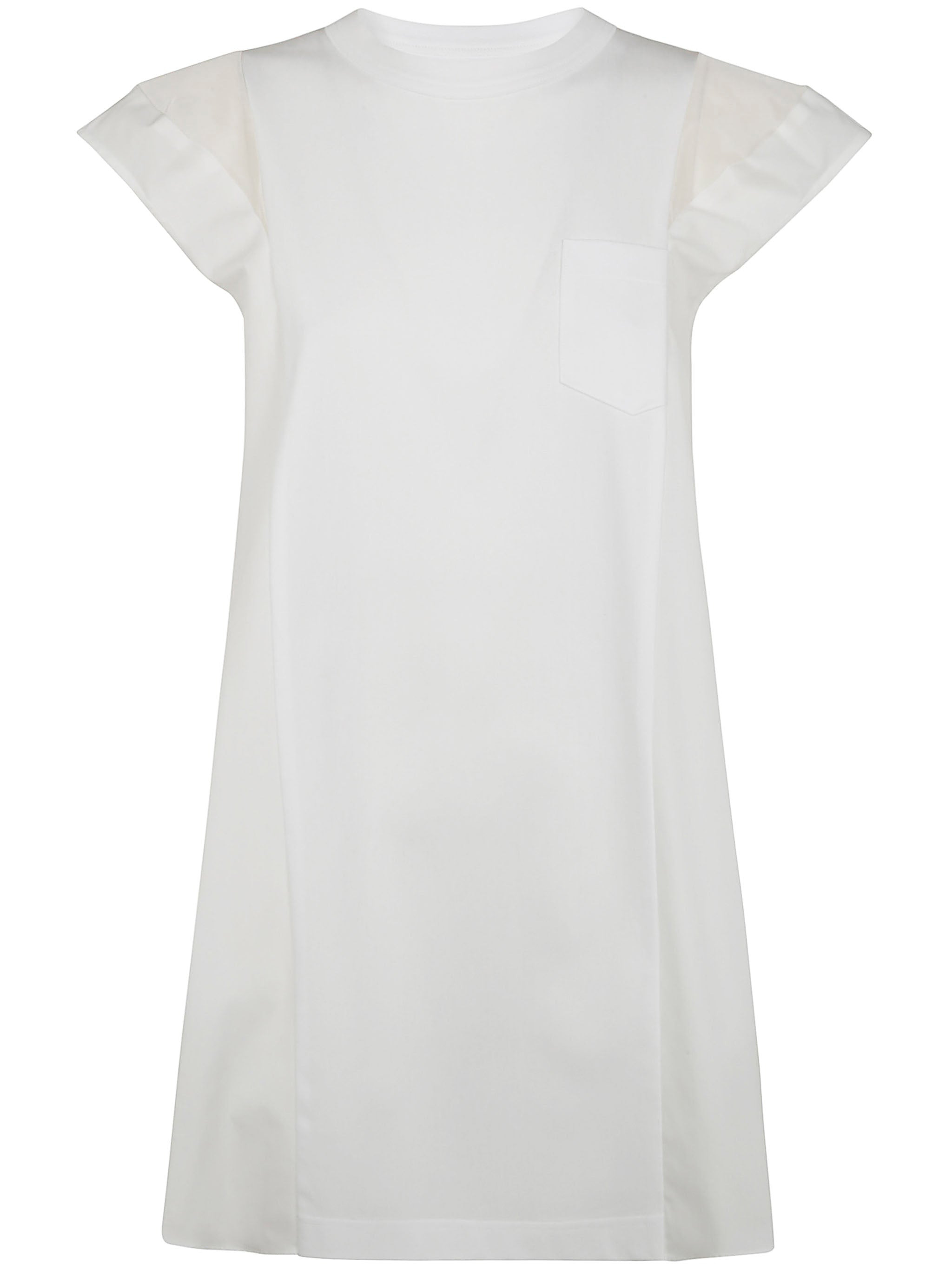 Sacai Women Popeline X Cotton Jersey Dress - 6