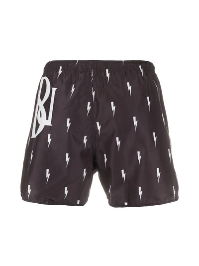 Neil Barrett Thunderbolt-print swim shorts outlook