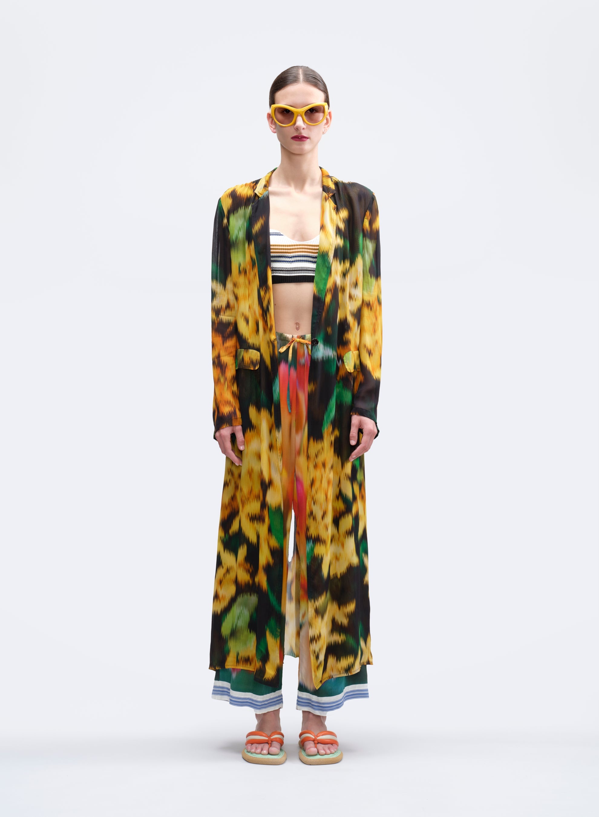 PRINTED LONG BLAZER - 6
