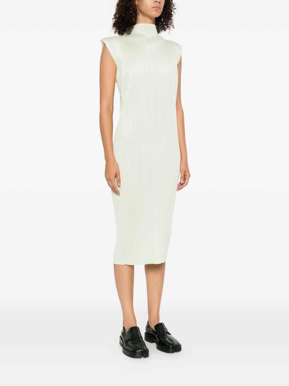 mock-neck midi dress - 2