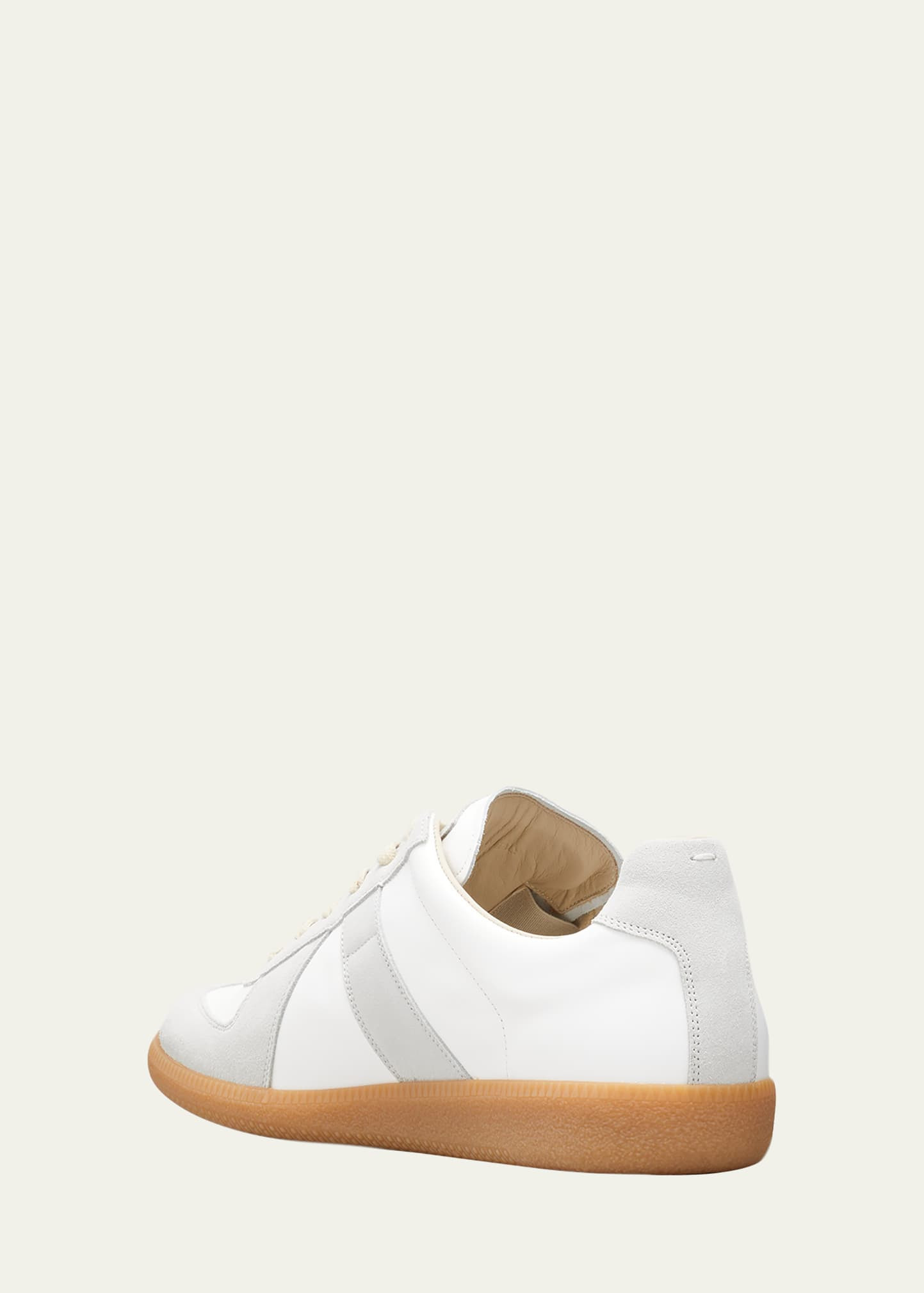 Men's Replica Leather Low-Top Sneakers - 4