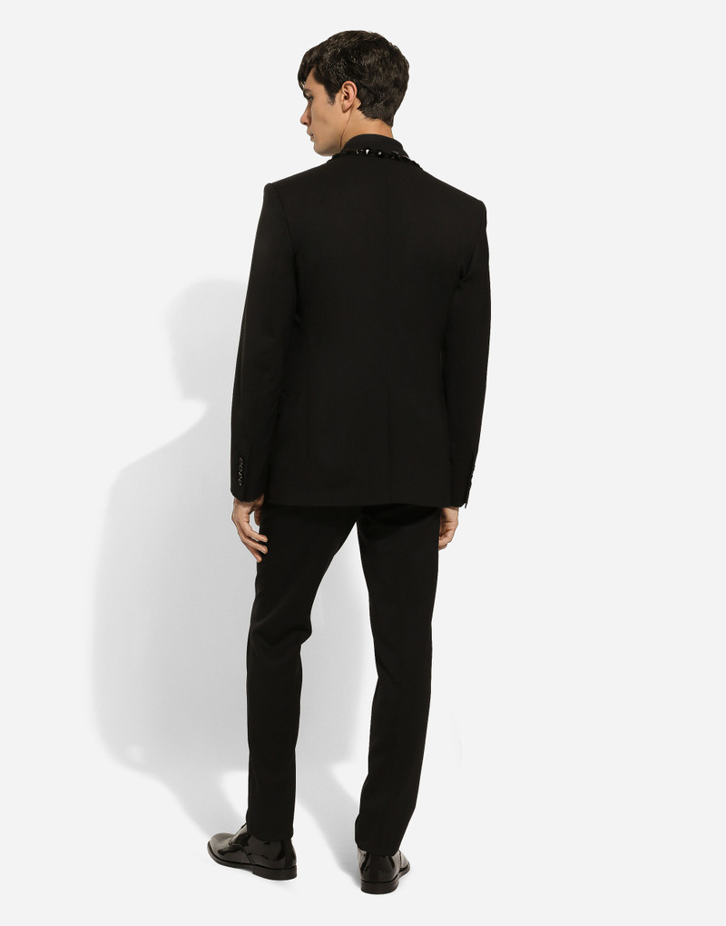 Sicilia single-breasted tuxedo jacket with rhinestones 3