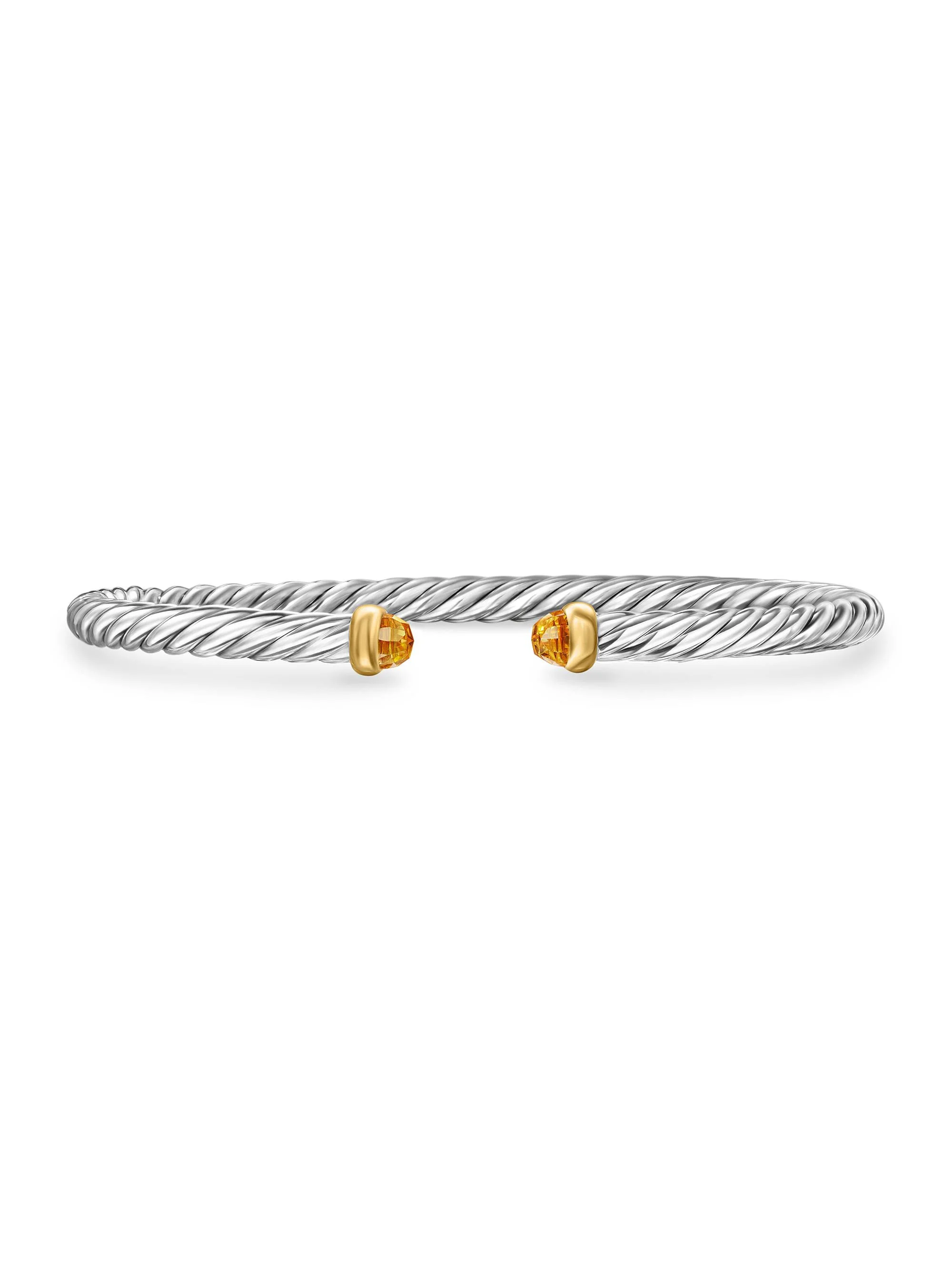 Women's Cable Flex Bracelet in Sterling Silver - Citrine - 1