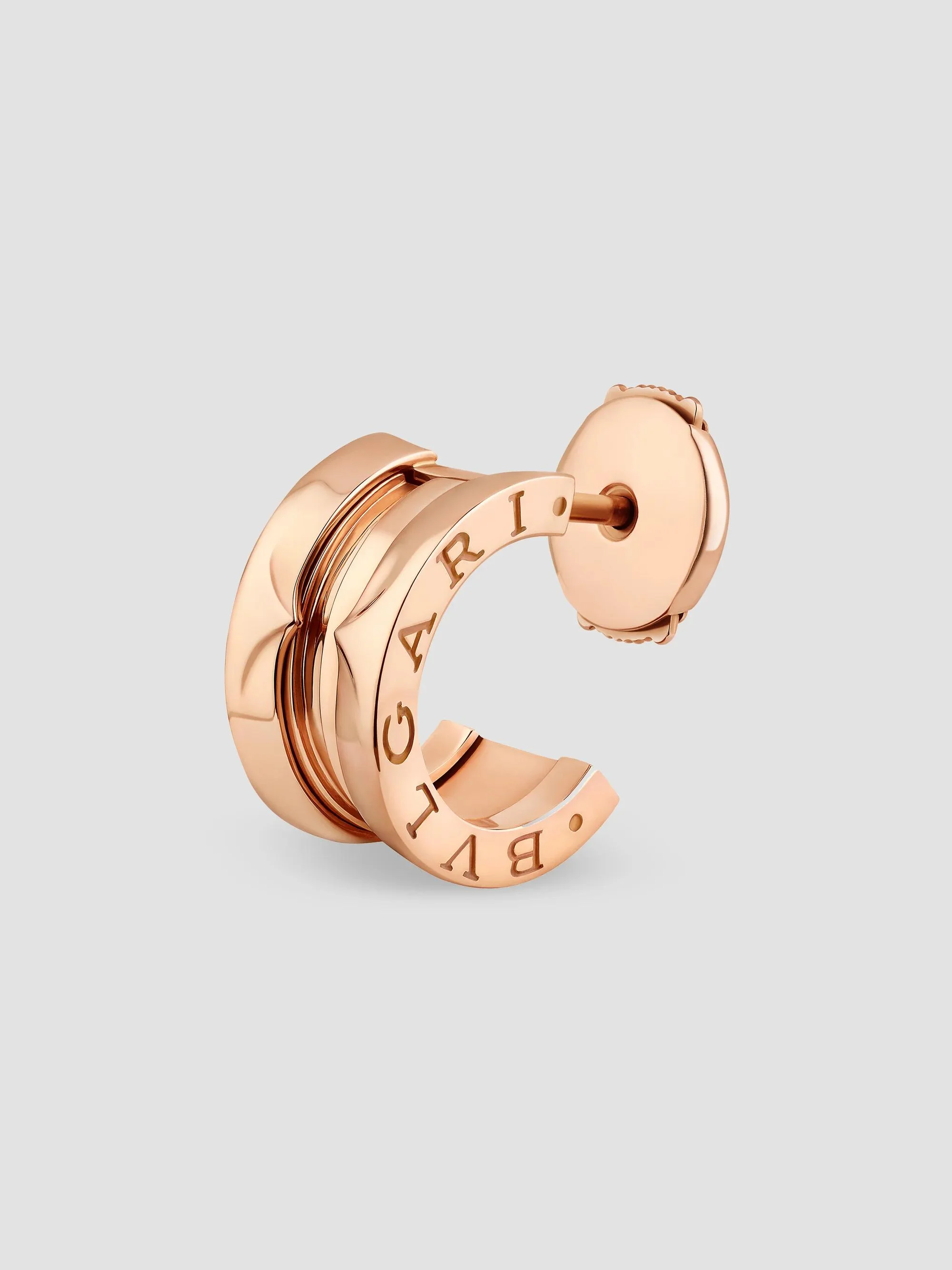 Women's B. zero1 18K Rose Gold Single Earring - Rose Gold - 1