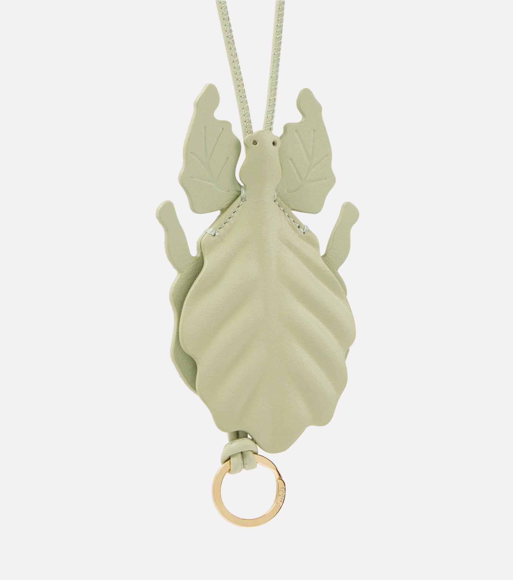 Leaf Insect leather keychain - 3