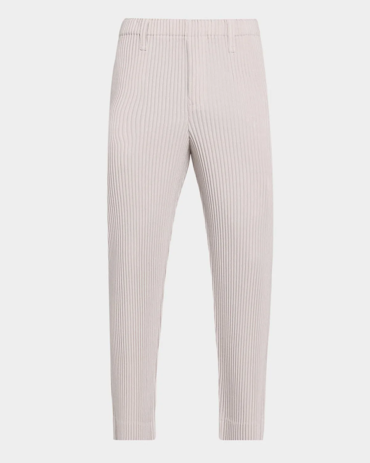 Men's Linen Like Pleated Tapered Trousers - 1