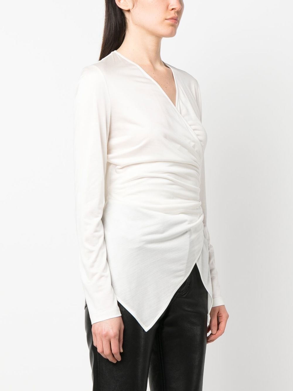 long-sleeve stretch blouse - 3