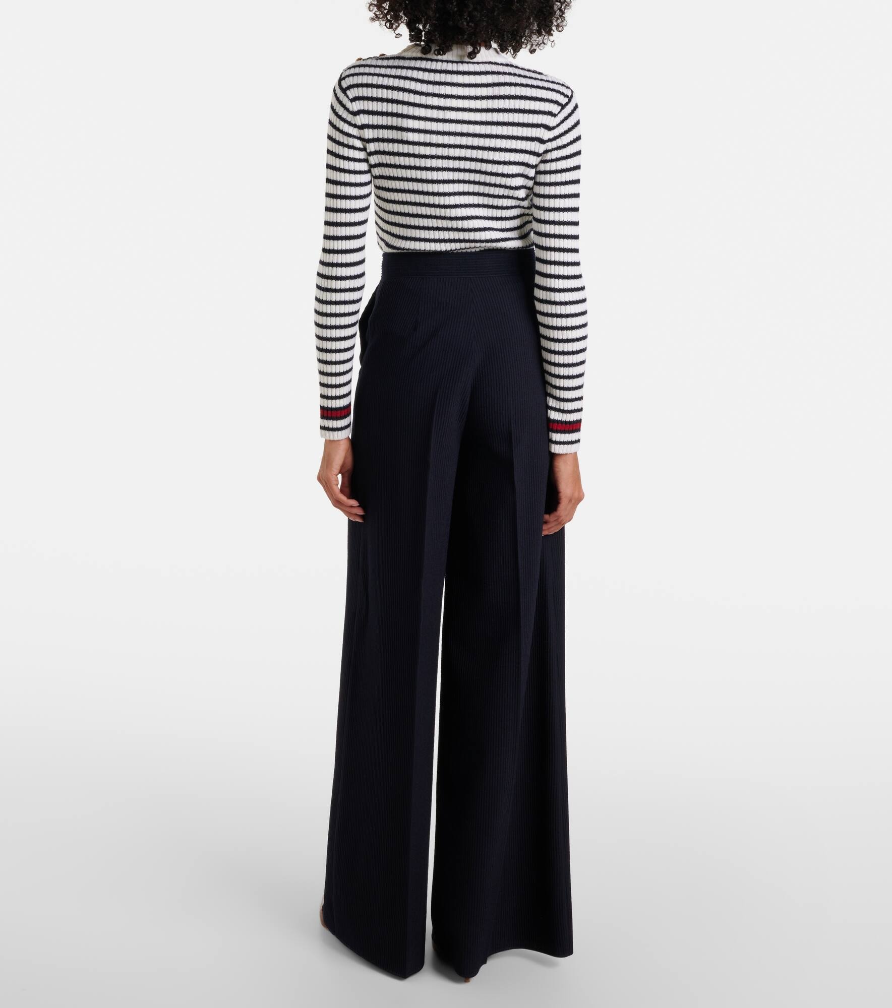 Osol wool-blend wide-leg pants - 3