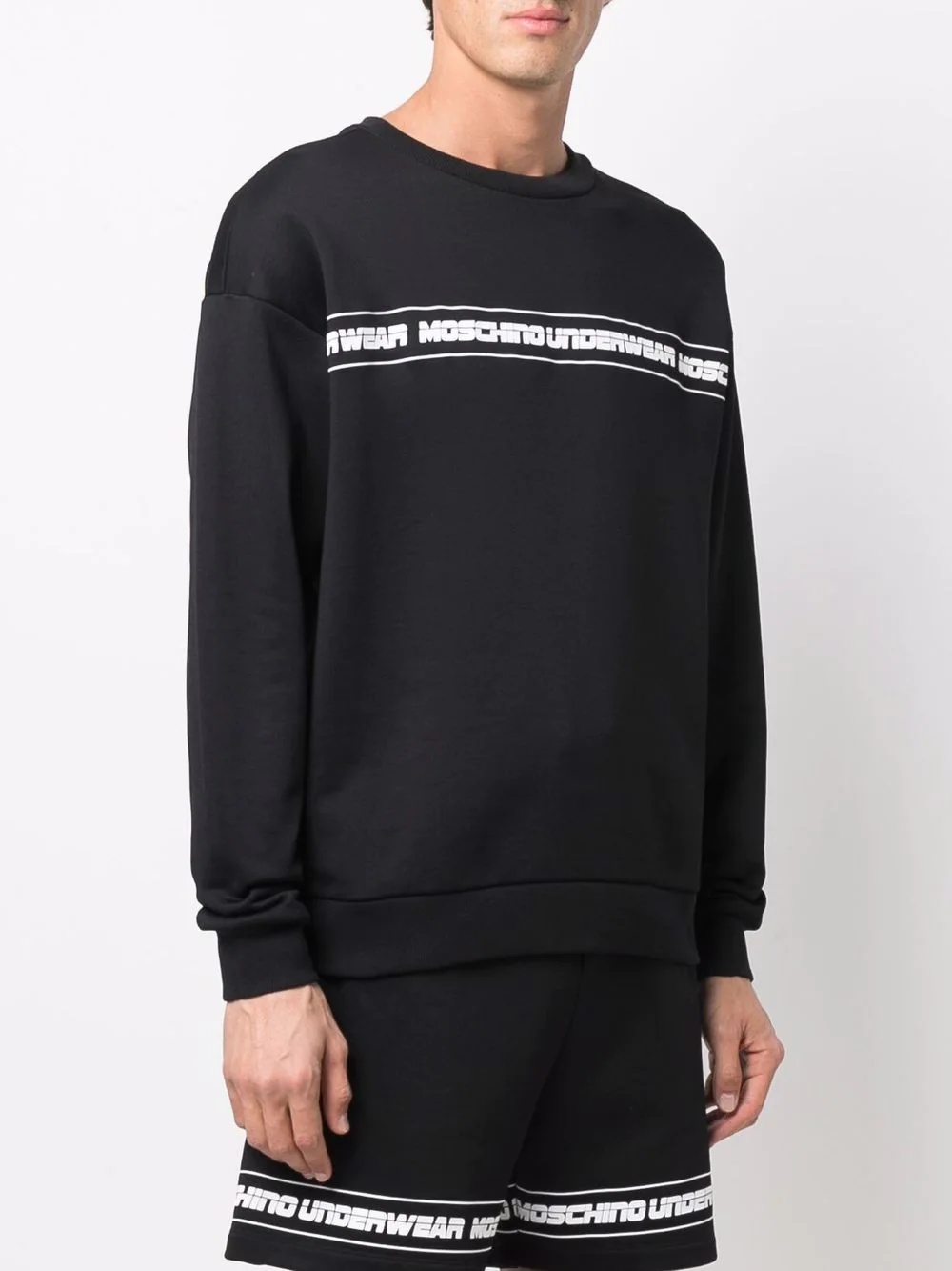 logo-print drop-shoulder sweatshirt - 3