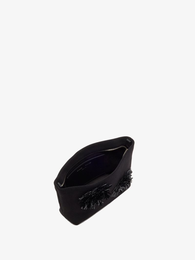 Bond Clutch in Embroidered Compact Crepe 4