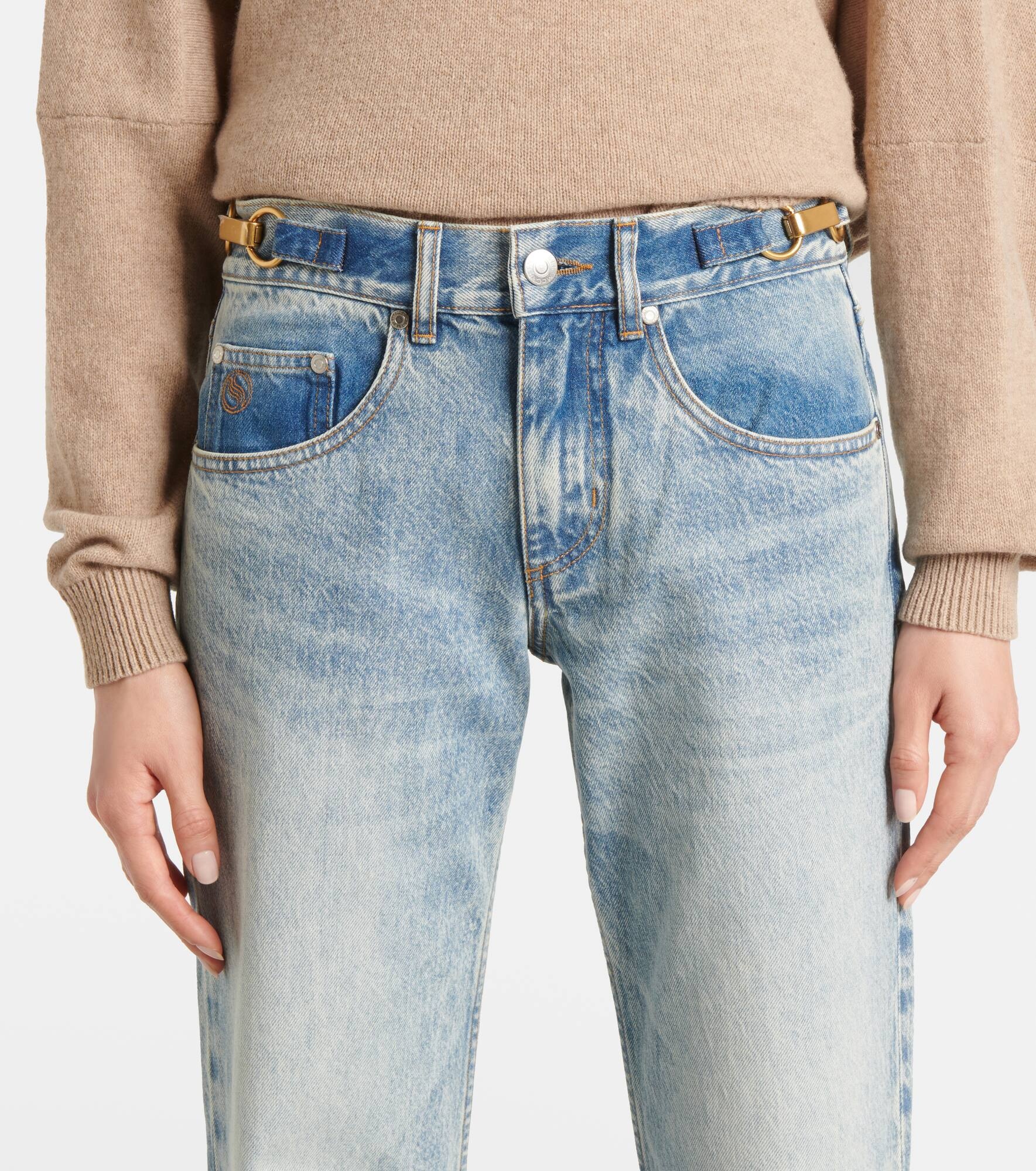 Low-rise wide-leg jeans - 4