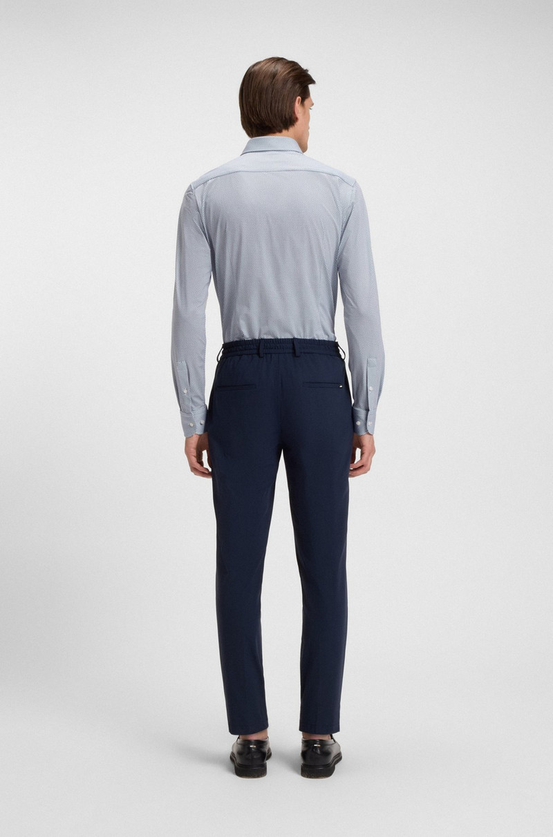 PRINTED SLIM-FIT SHIRT IN ITALIAN-MADE PERFORMANCE-STRETCH JERSEY 5