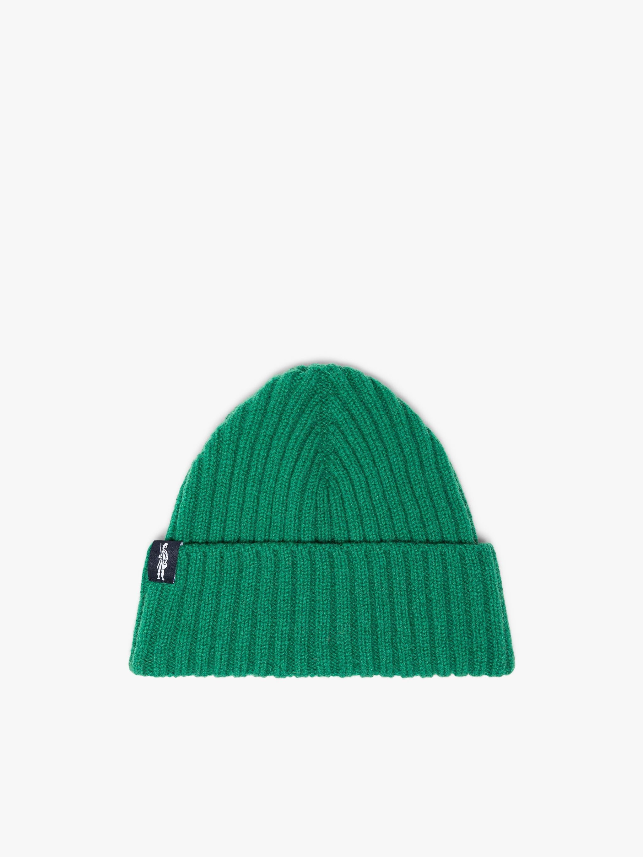 BILLIE GREEN WOOL BENIE HAT - 1