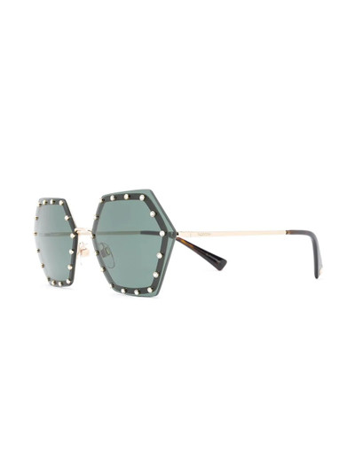 Valentino geometric crystal-embellished sunglasses outlook