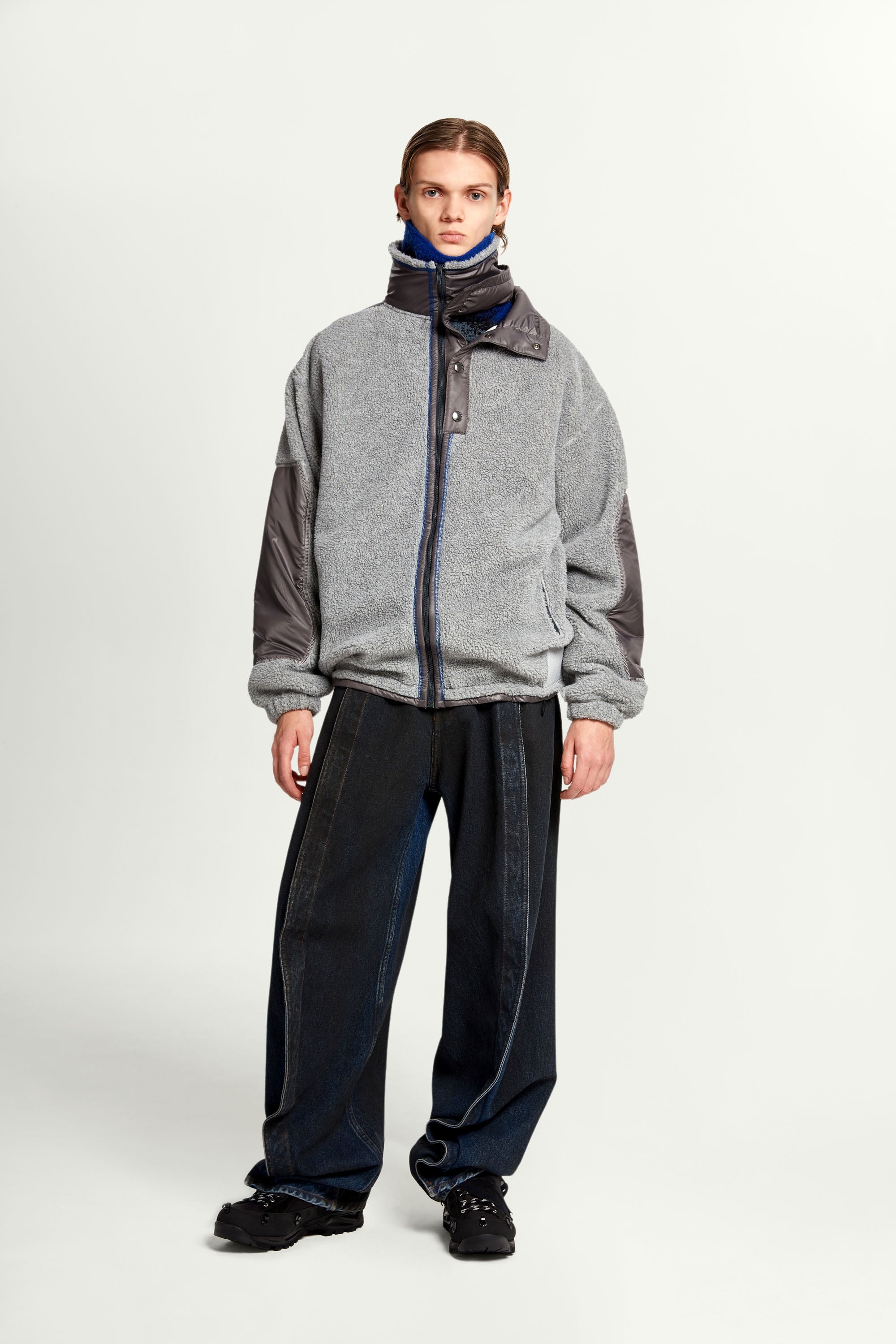 Double Collar Fleece Jacket - 2