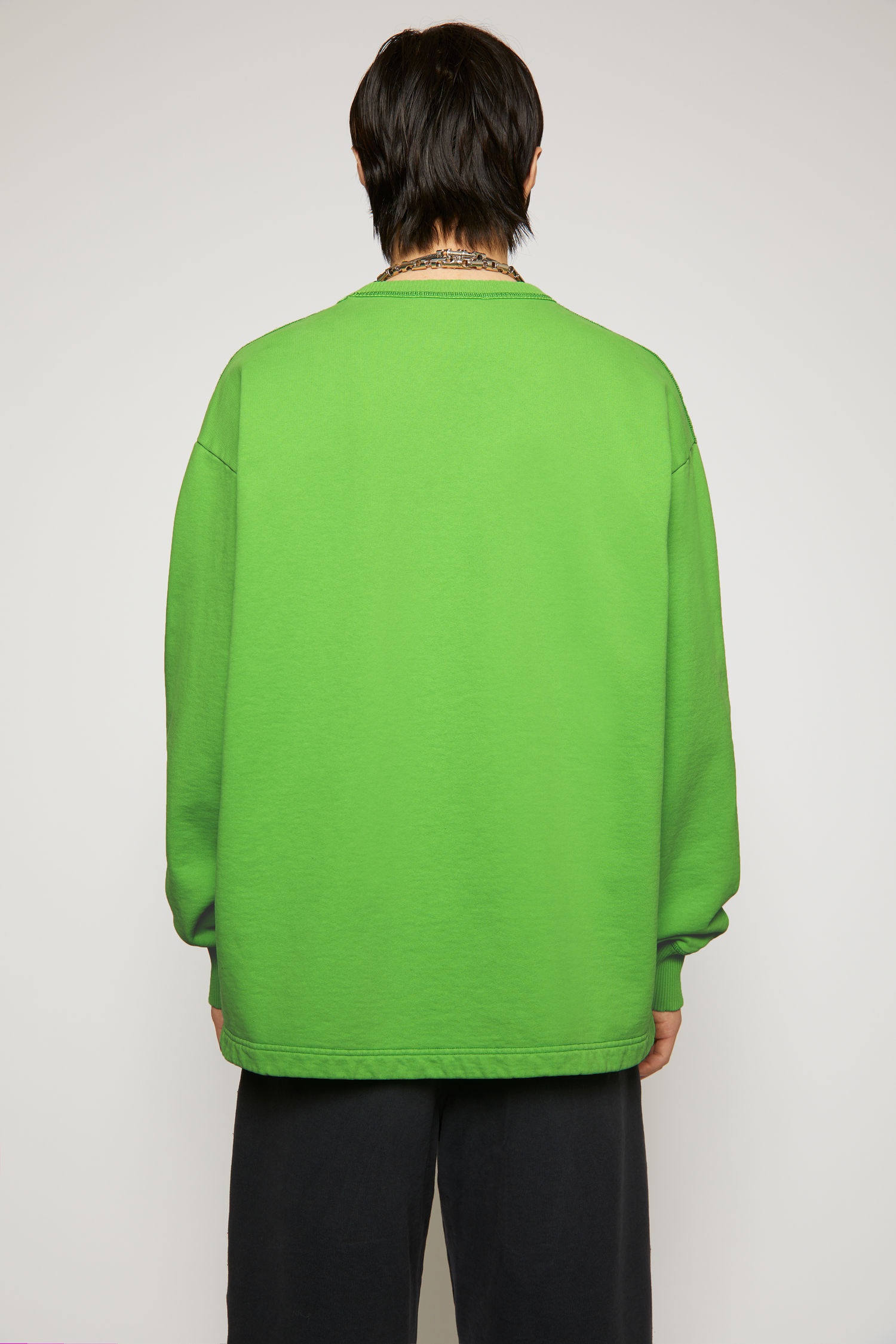 Logo print sweatshirt bright green - 4