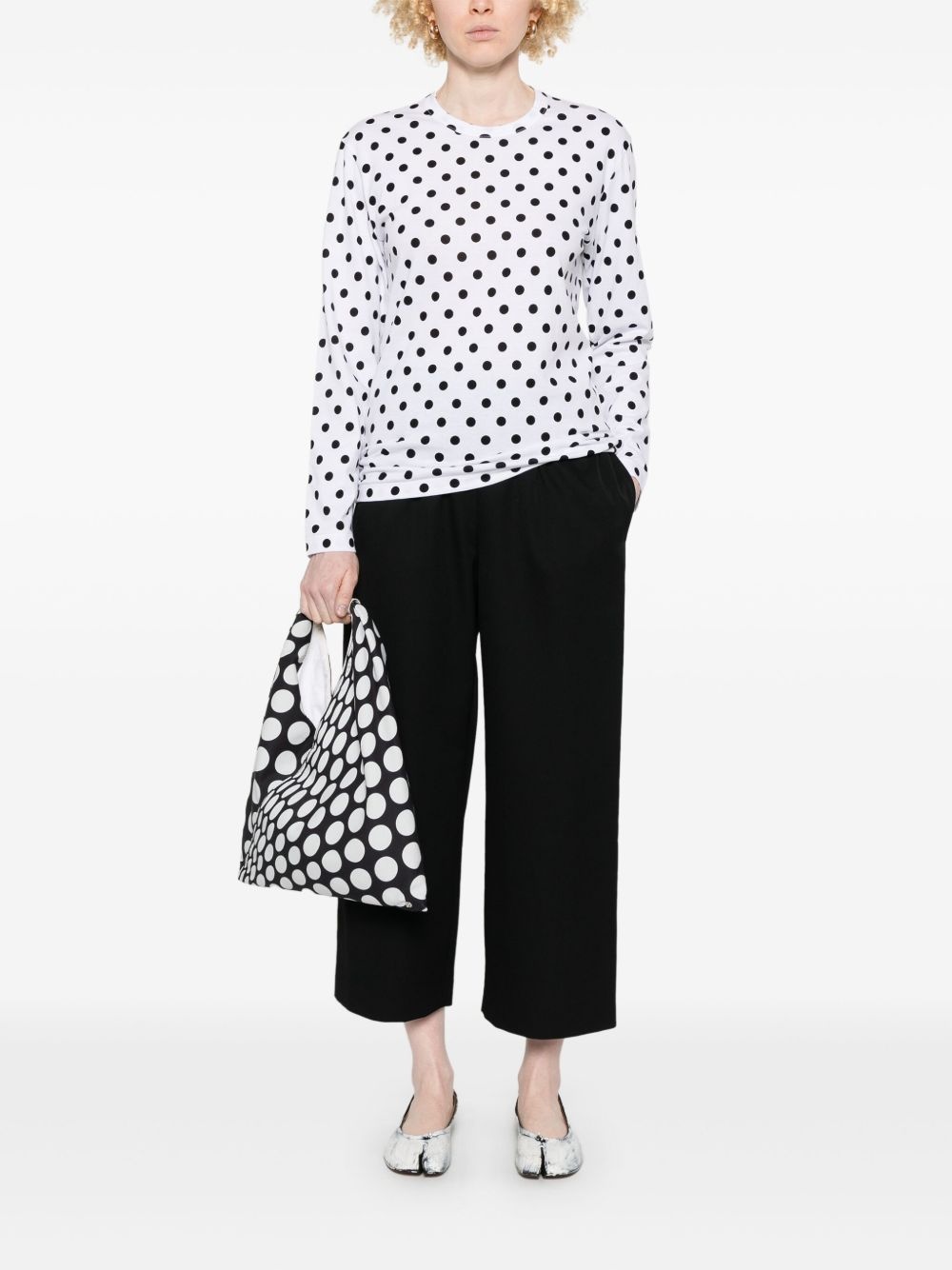 polka dot-print T-shirt - 2