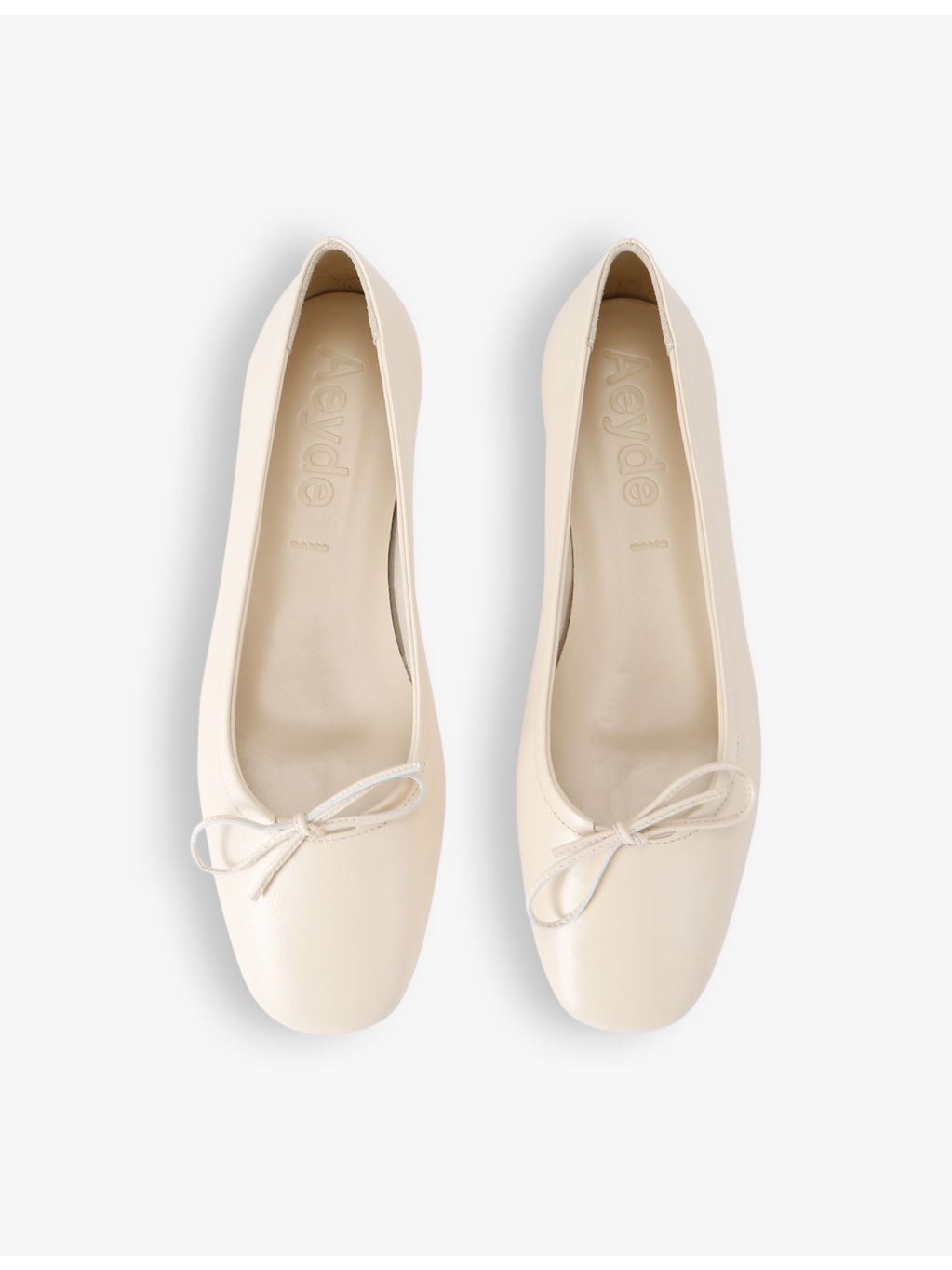 Delfina bow-embellished leather ballet flats - 2