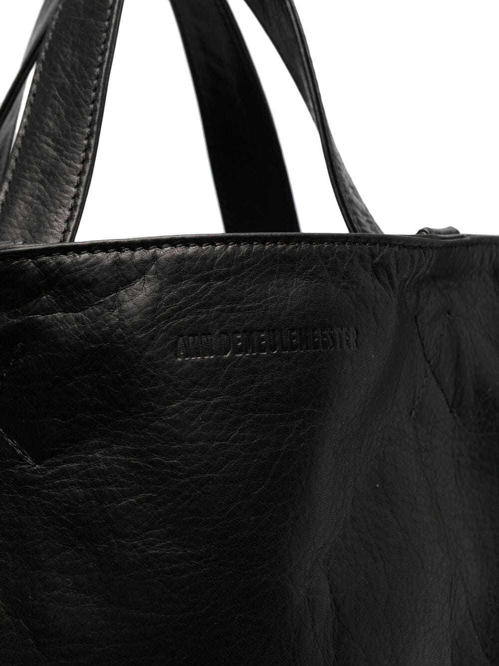 embossed-logo leather tote bag - 4