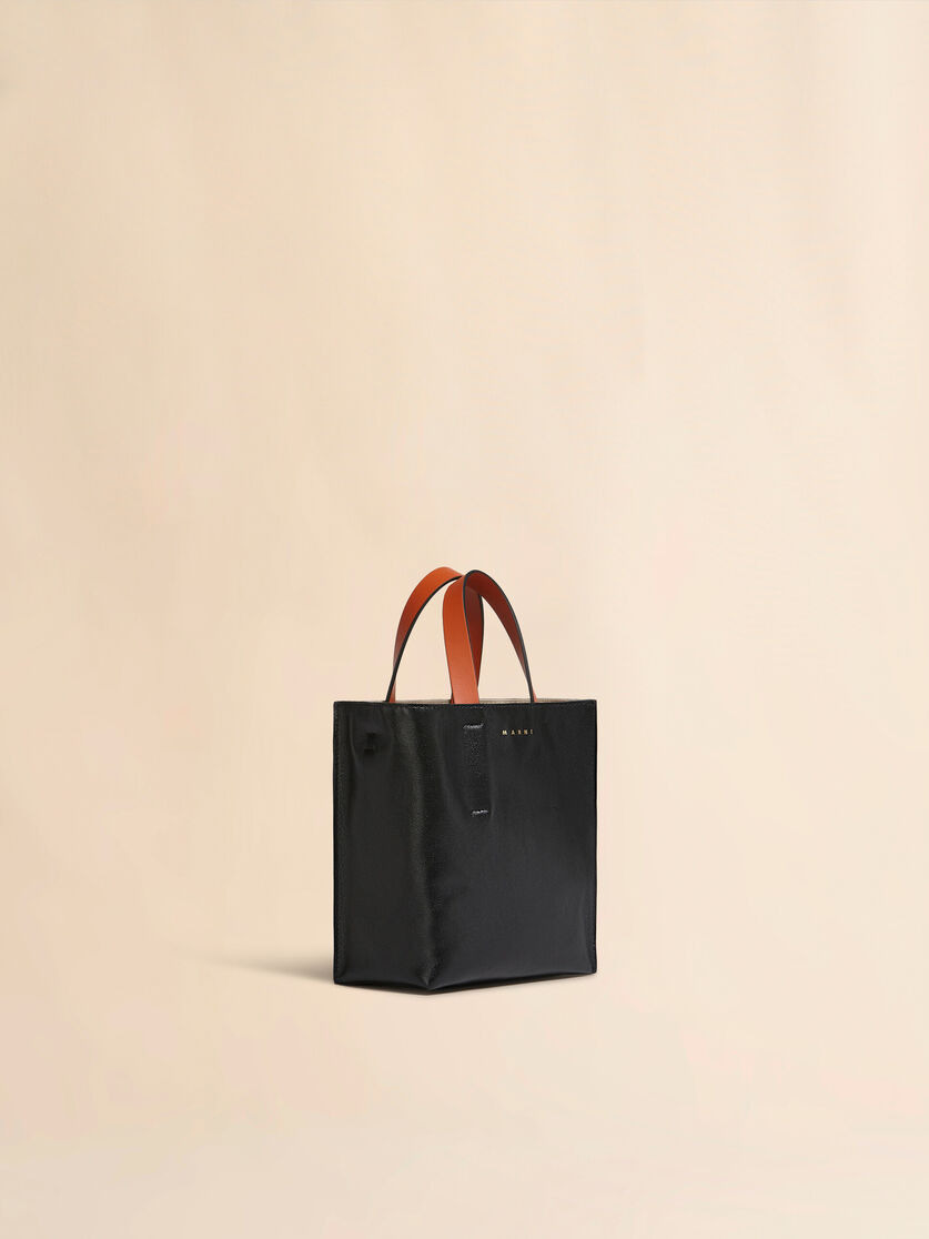 MUSEO SOFT MINI BAG IN BLACK AND GREEN LEATHER - 5