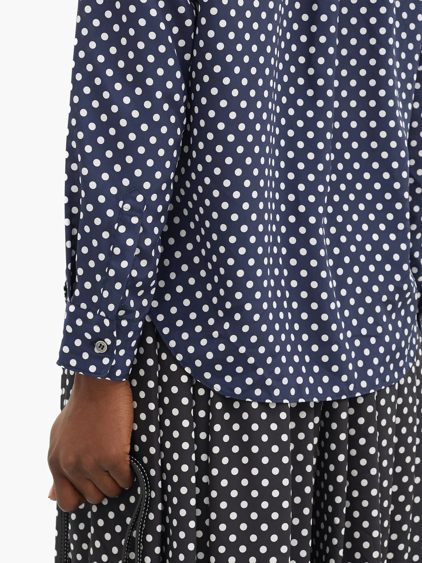 Polka-dot satin shirt - 4