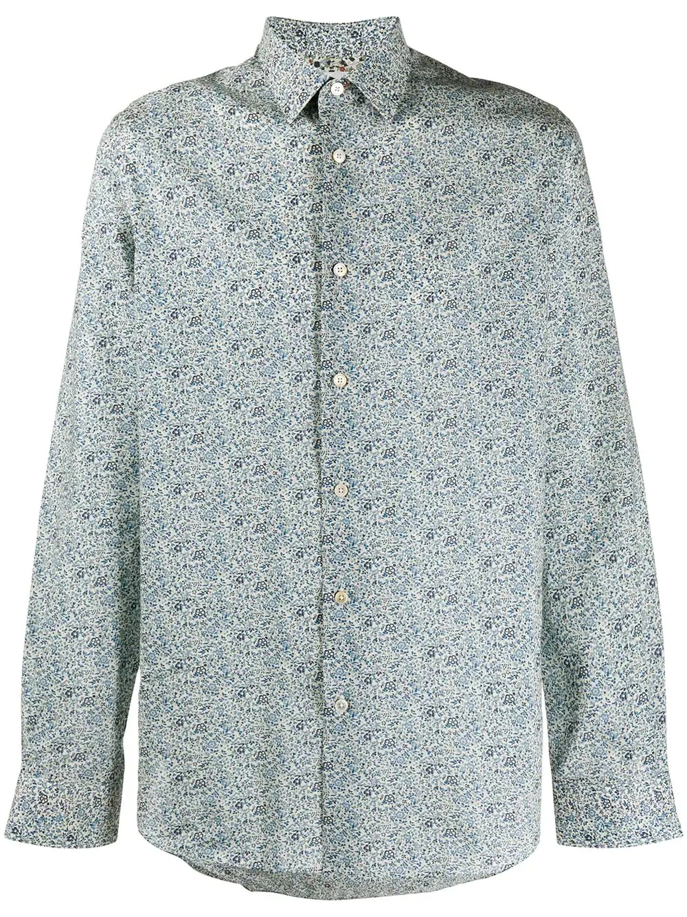 floral-print cotton shirt - 1