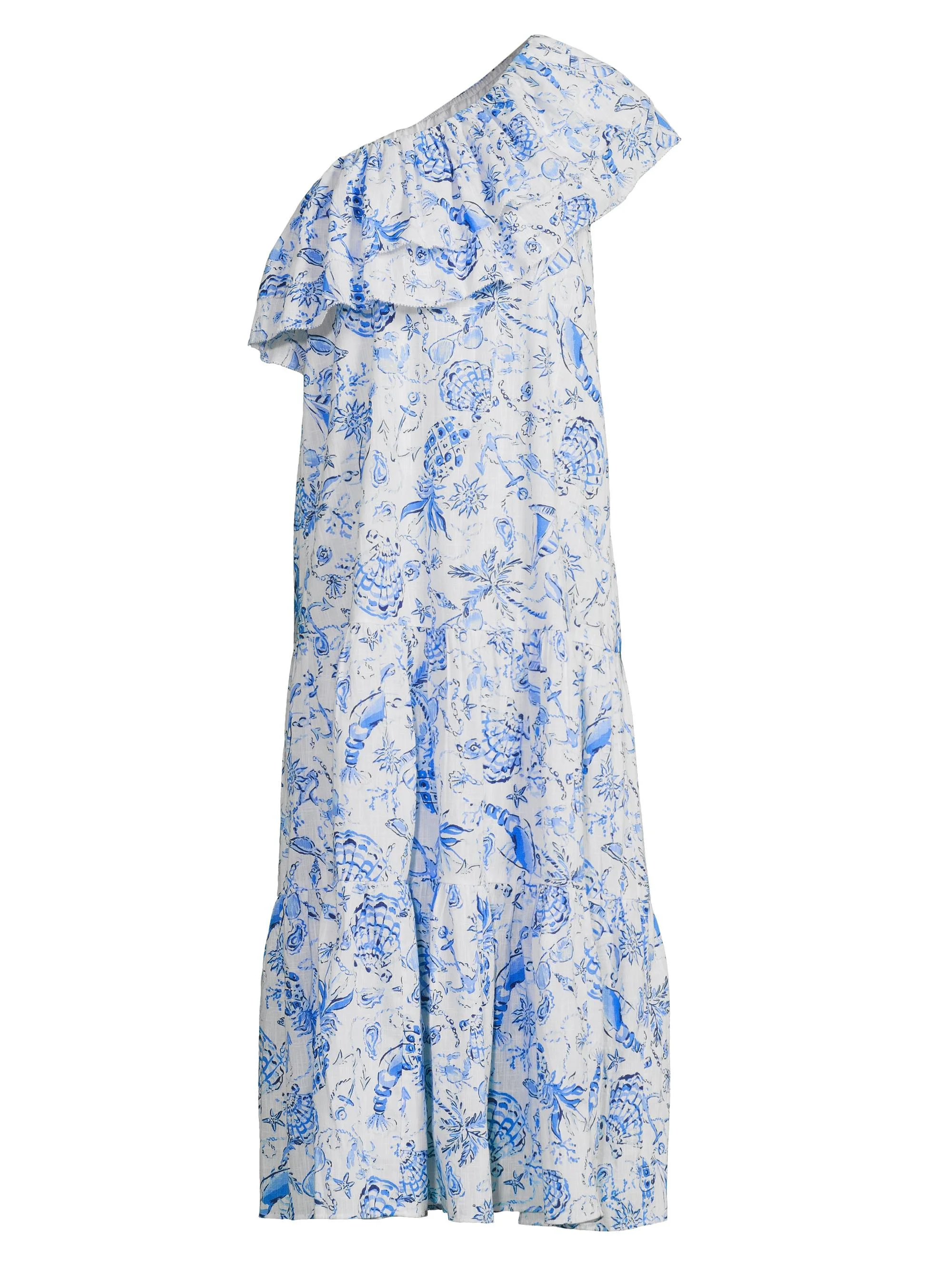 Women's Mayella One-Shoulder Midi-Dress - Resort White Barefoot - 1