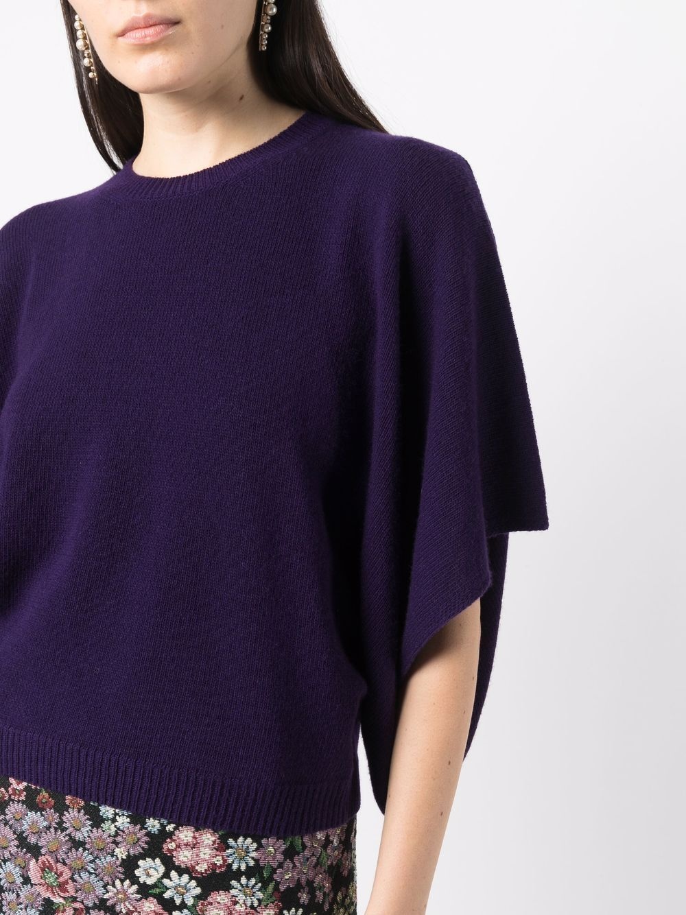 batwing-sleeve knitted top - 5