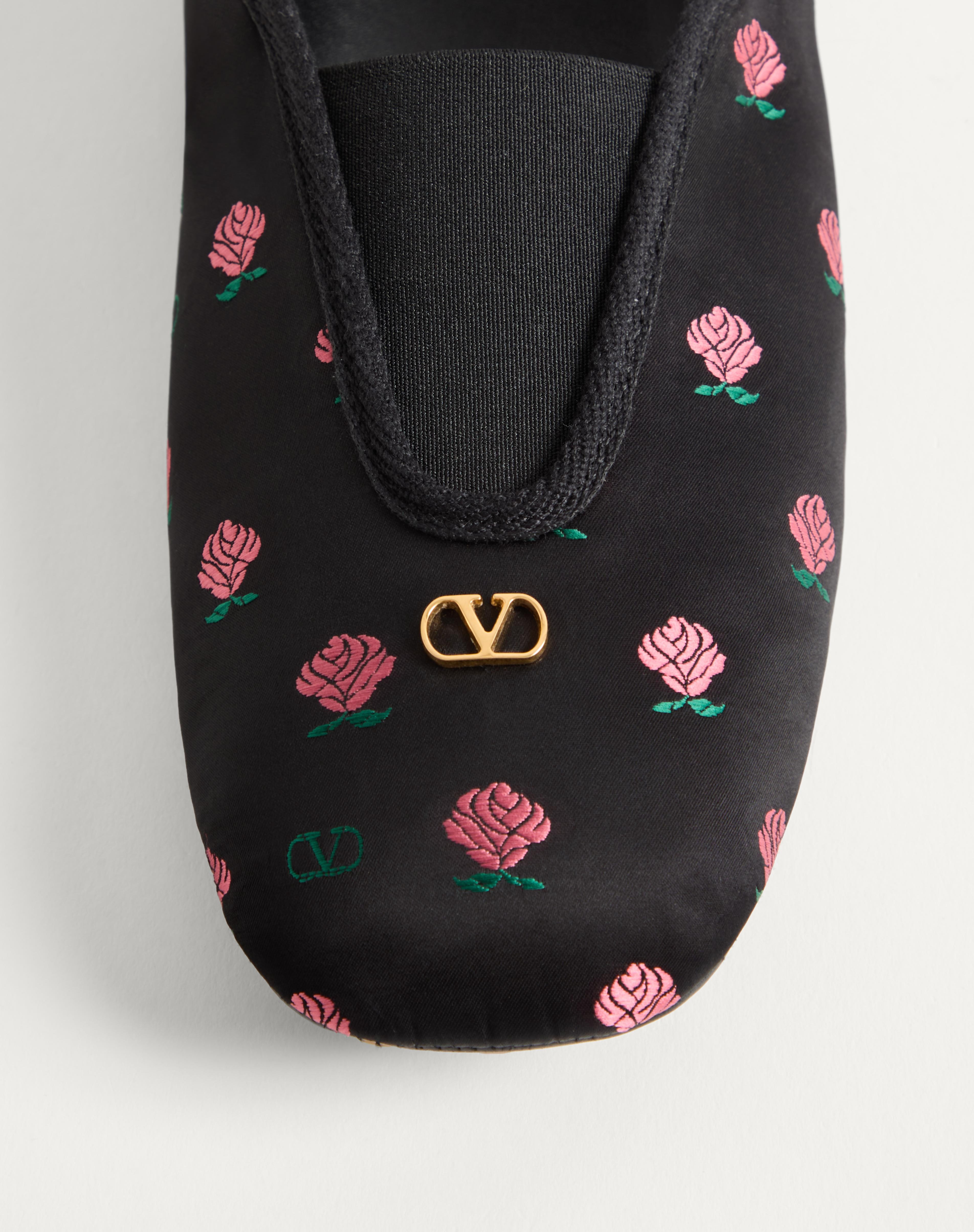 RHYTMIKA SLIPPER IN JACQUARD ROSE FABRIC - 7