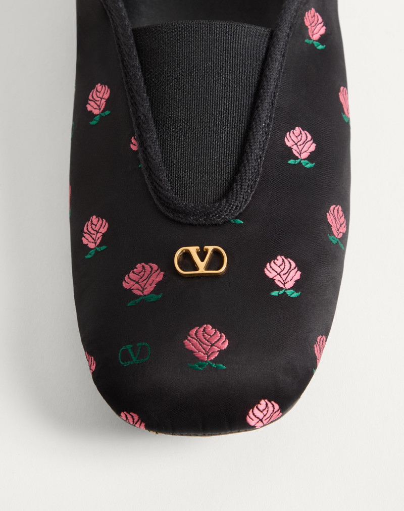 RHYTMIKA SLIPPER IN JACQUARD ROSE FABRIC 7