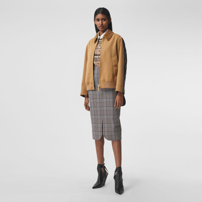 Burberry Technical Wool Reconstructed Harrington Jacket outlook