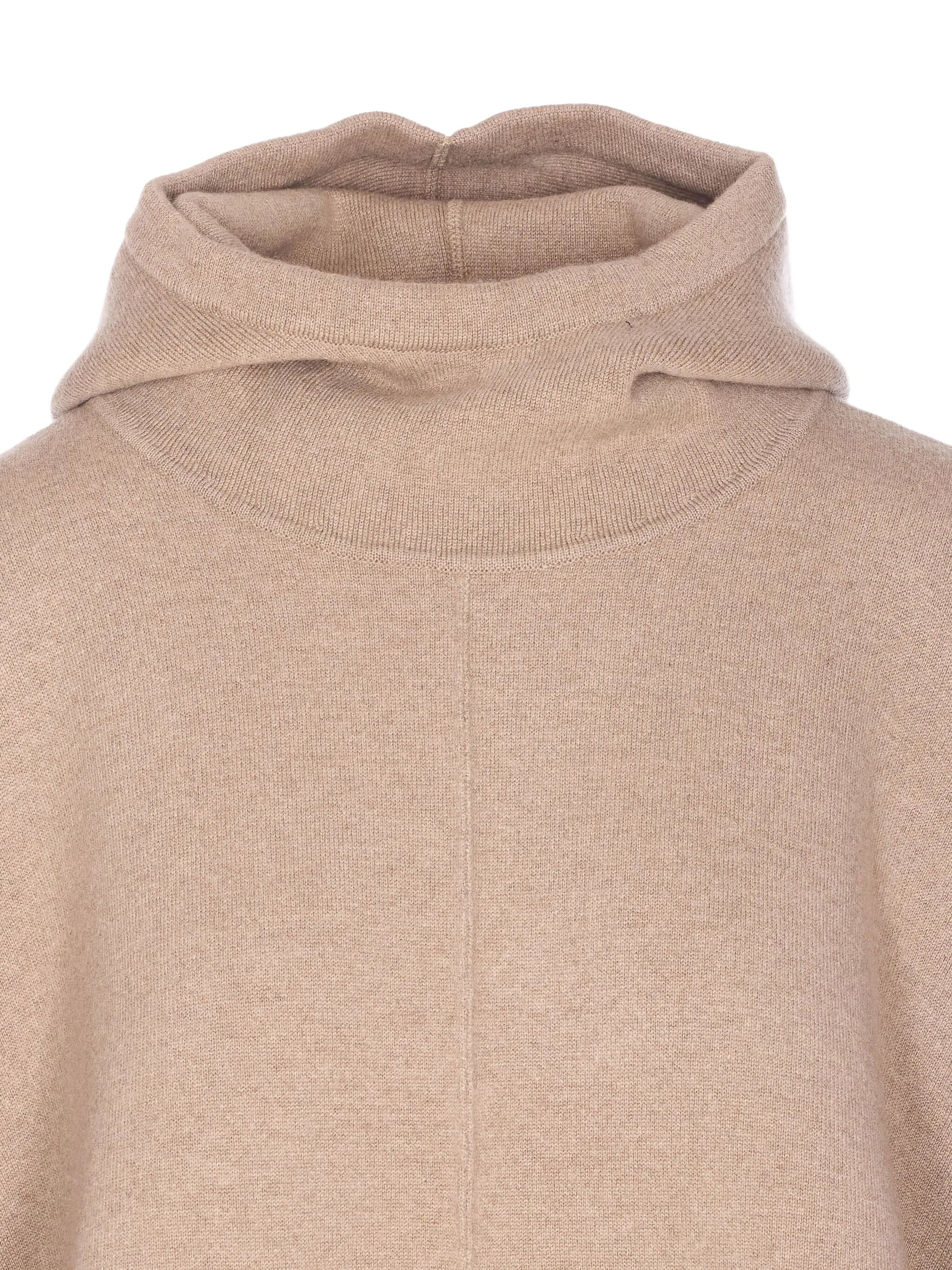 hooded cashmere cape - 3