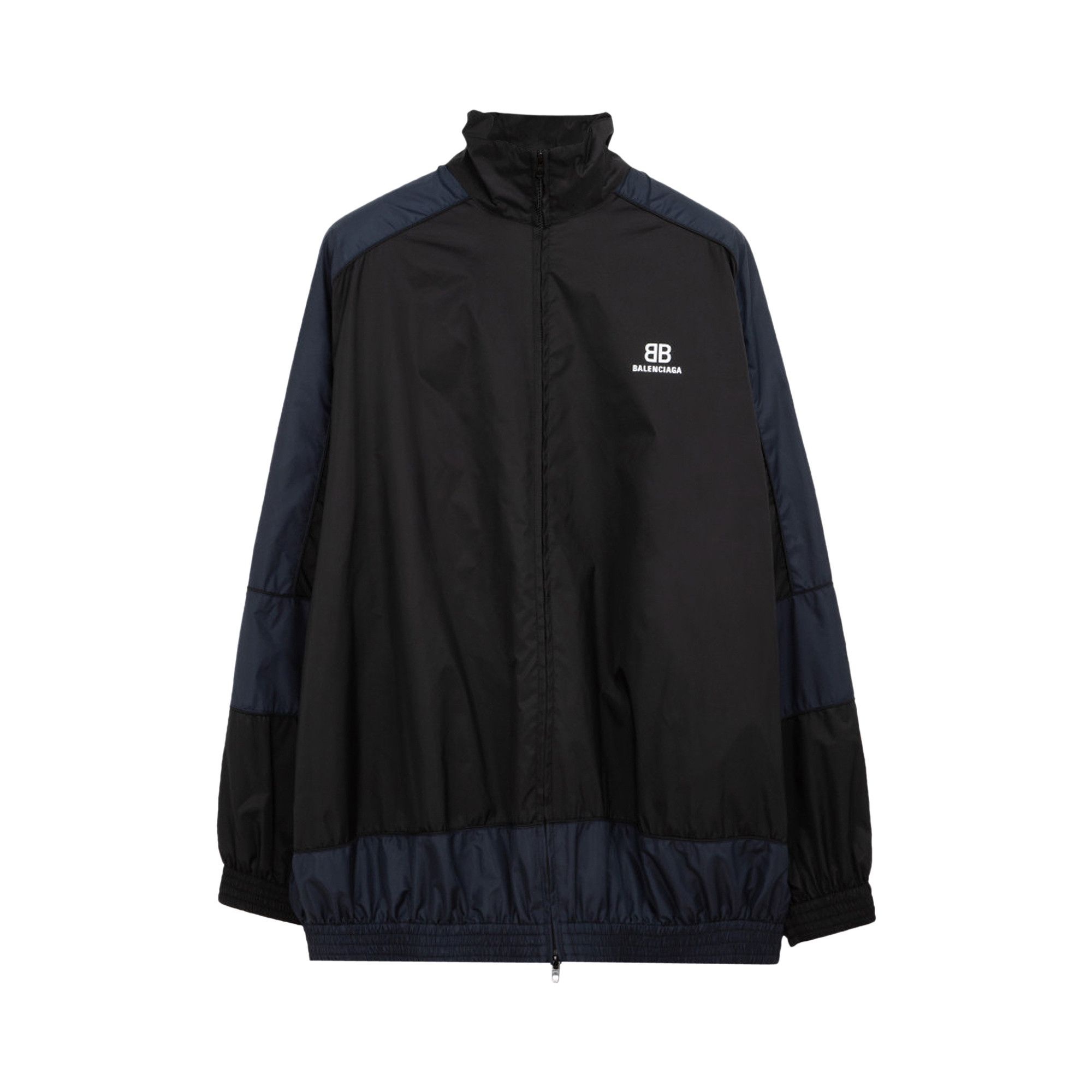 Balenciaga BB Print Nylon Full-Zip Jacket 'Navy' - 1