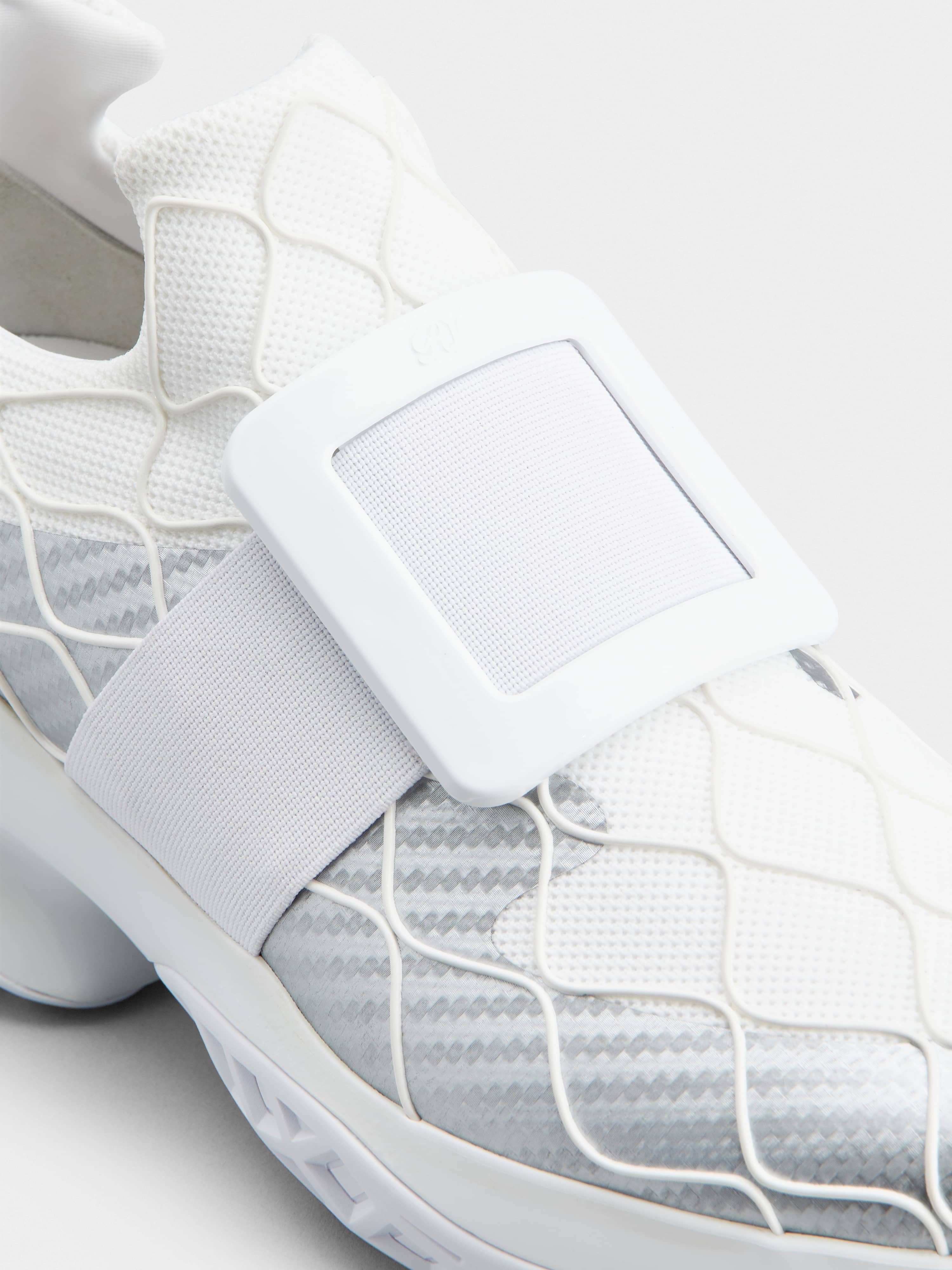 Viv' Run Technical Lacquered Buckle Sneakers in Technical Fabric - 3